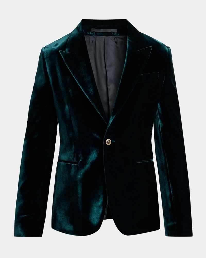 Men's Peak Lapel Velvet Evening Jacket 1