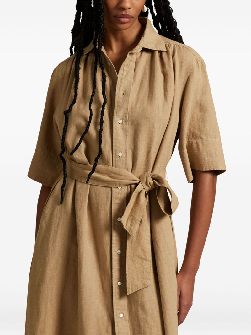 belted button-up shirt dress 4
