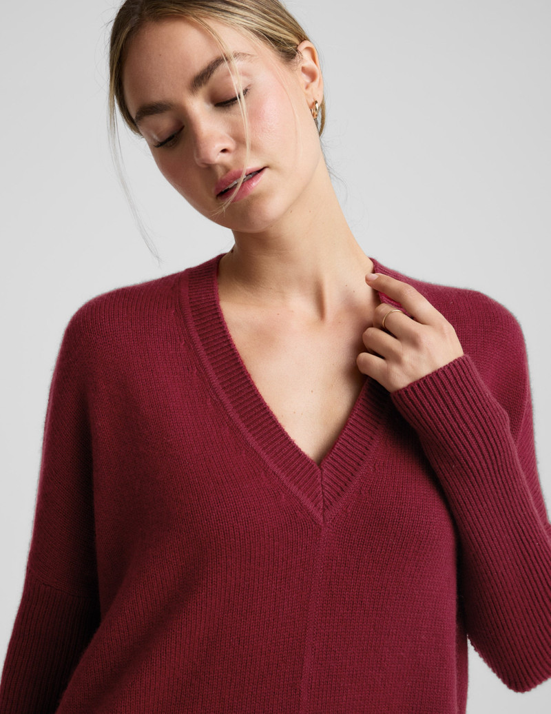 BEYOND YOGA Wool-Cashmere V-Neck Sweater outlook