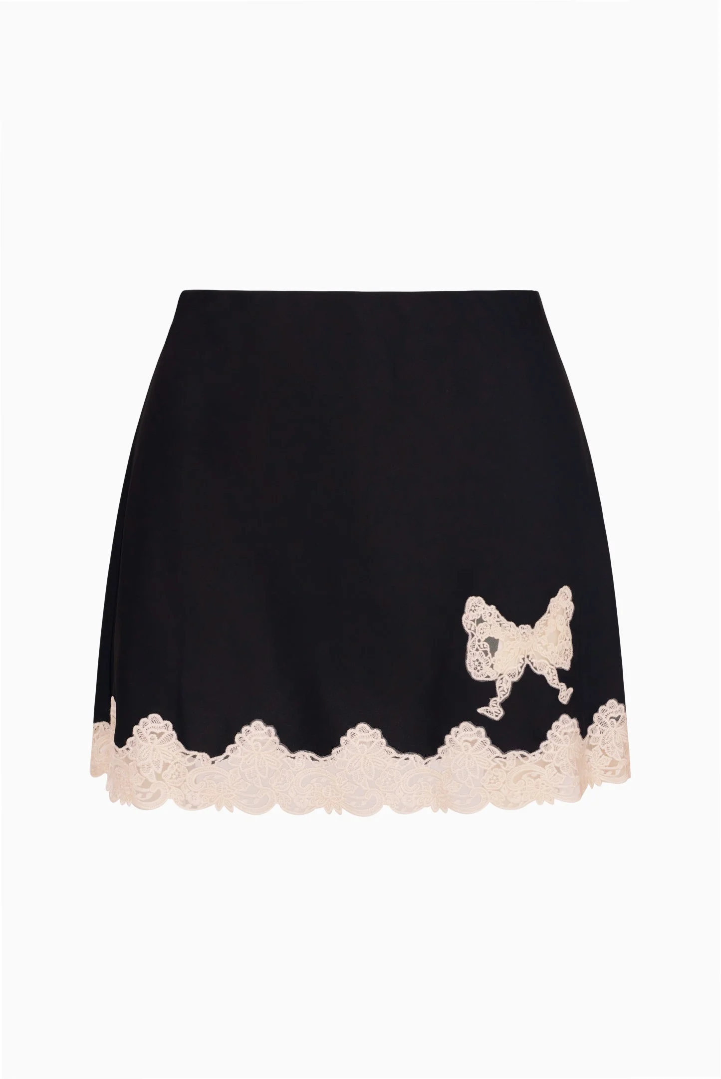 Sabrine Crepe Lace Bow Mini Skirt - 1