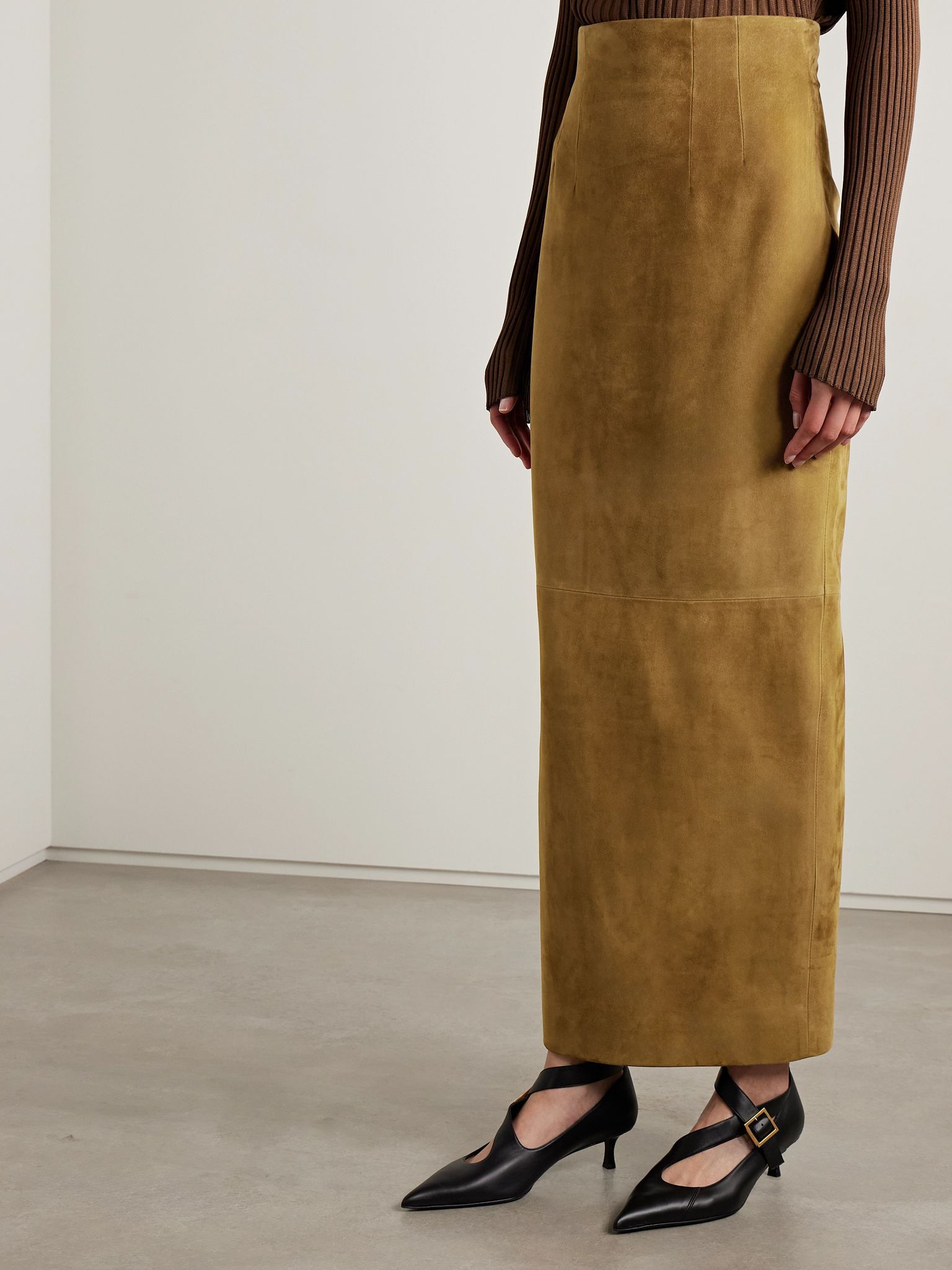Loxley suede maxi skirt Tan - 3