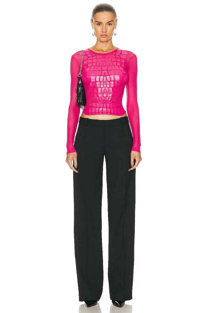 Dion Lee Crocskin Plastisol Long Sleeve Top outlook