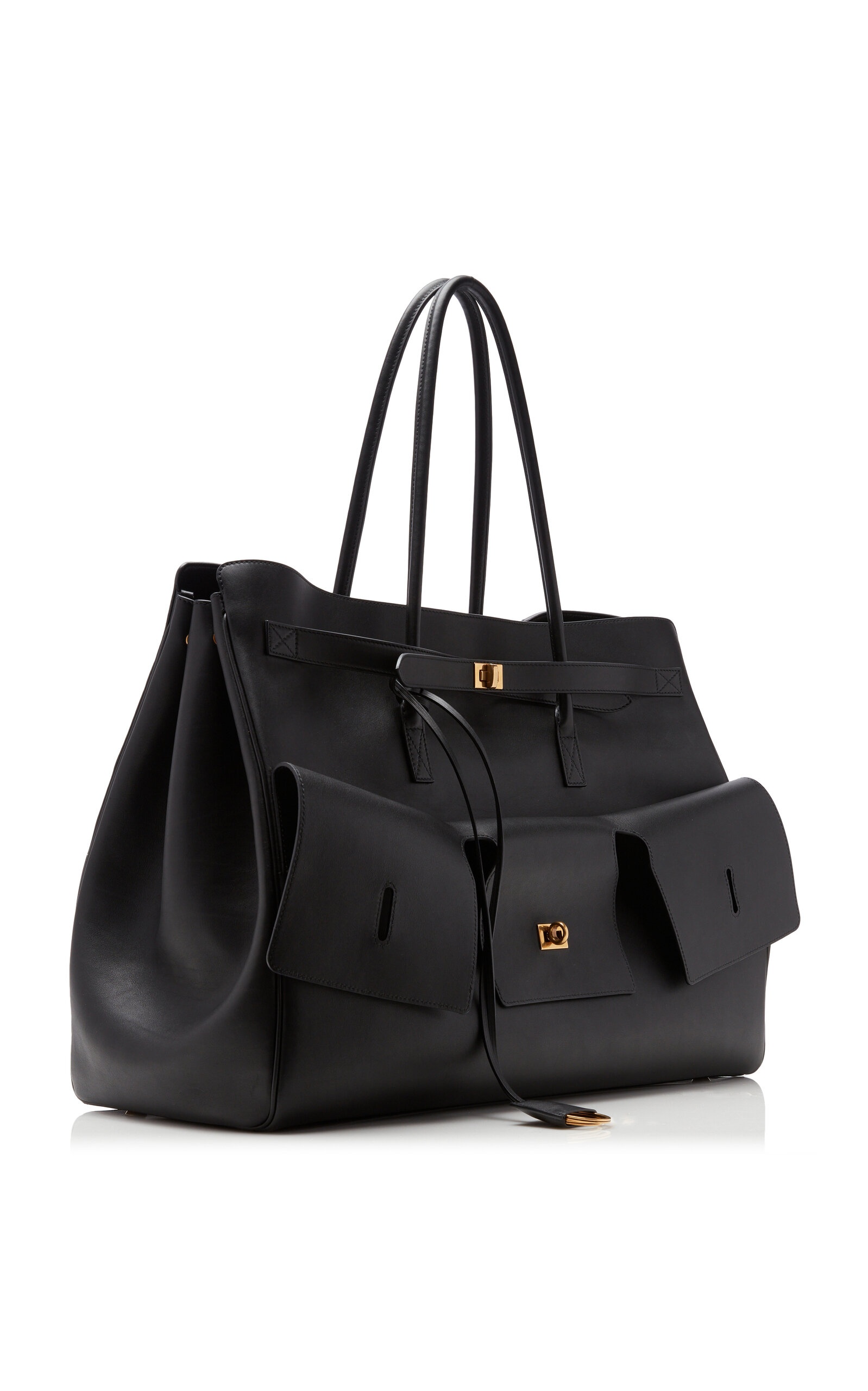 BALENCIAGA Bel Air XL Leather Carry-All Bag black