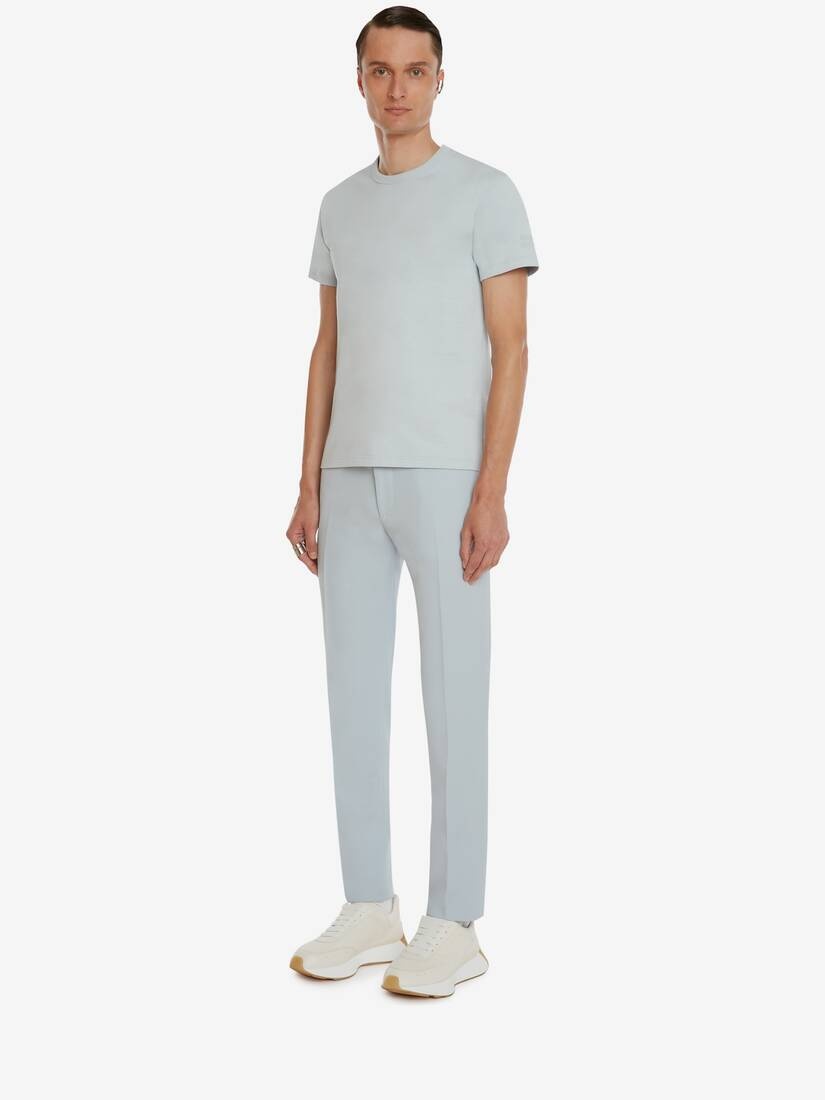 Men's McQueen Signature T-shirt in Spring Blue - 3