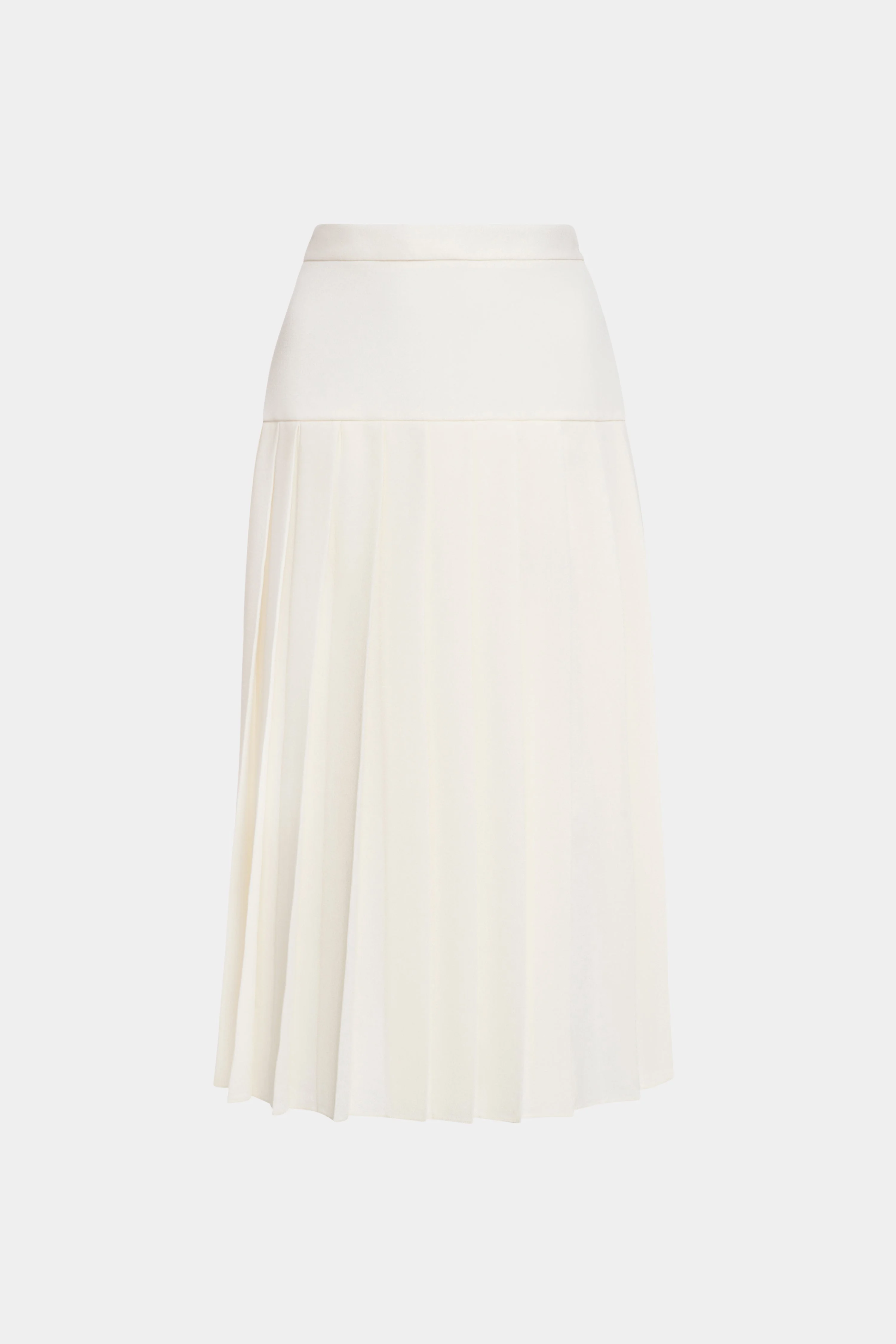 WOOL CREPE PLEATED SKIRT - 1