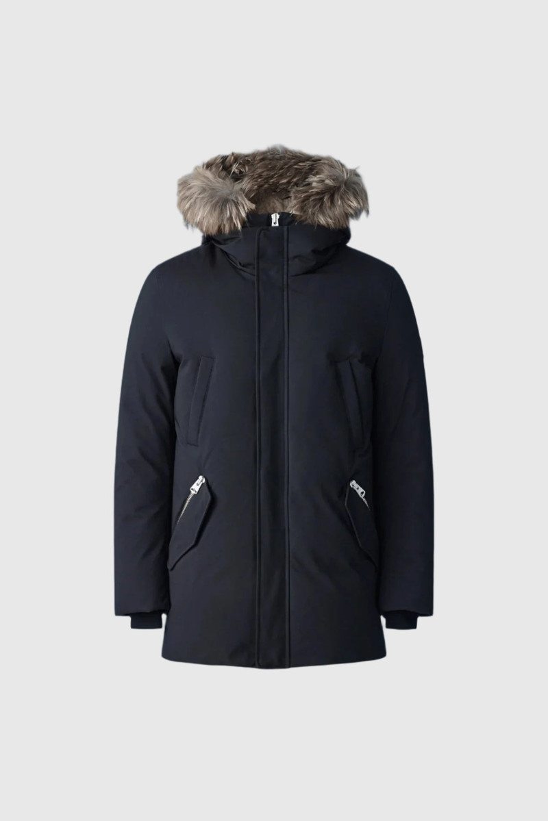 EDWARD 2-in-1 down parka with hooded bib and natural fur for men 1