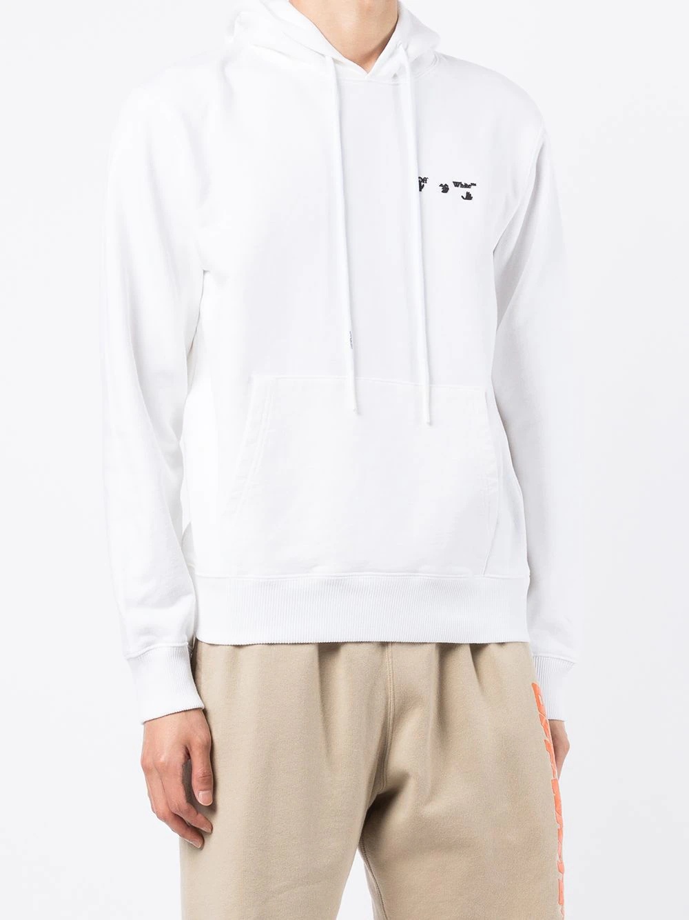 logo-print cotton hoodie - 3