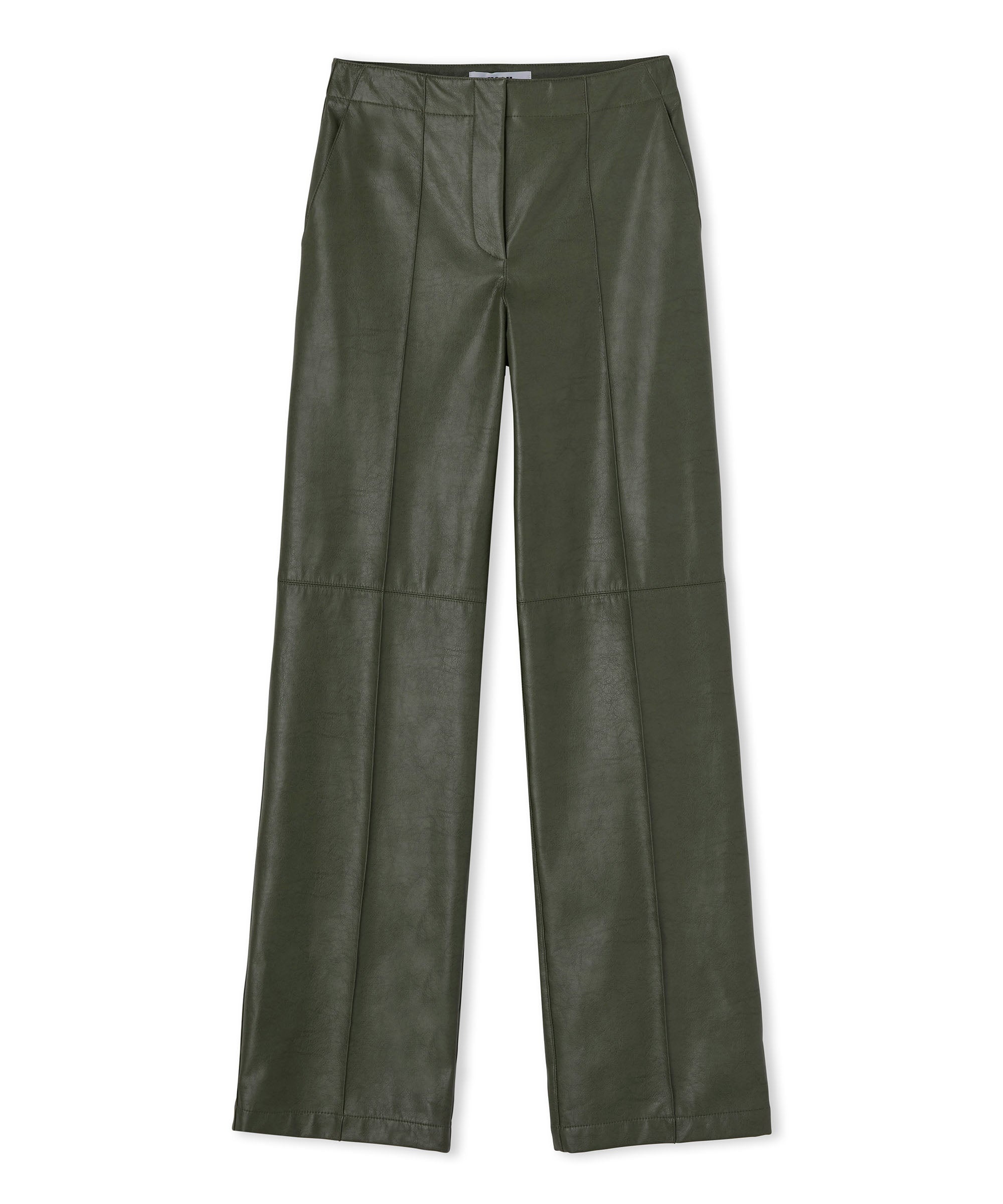 Faux leather tailored pants with straight legs - 1