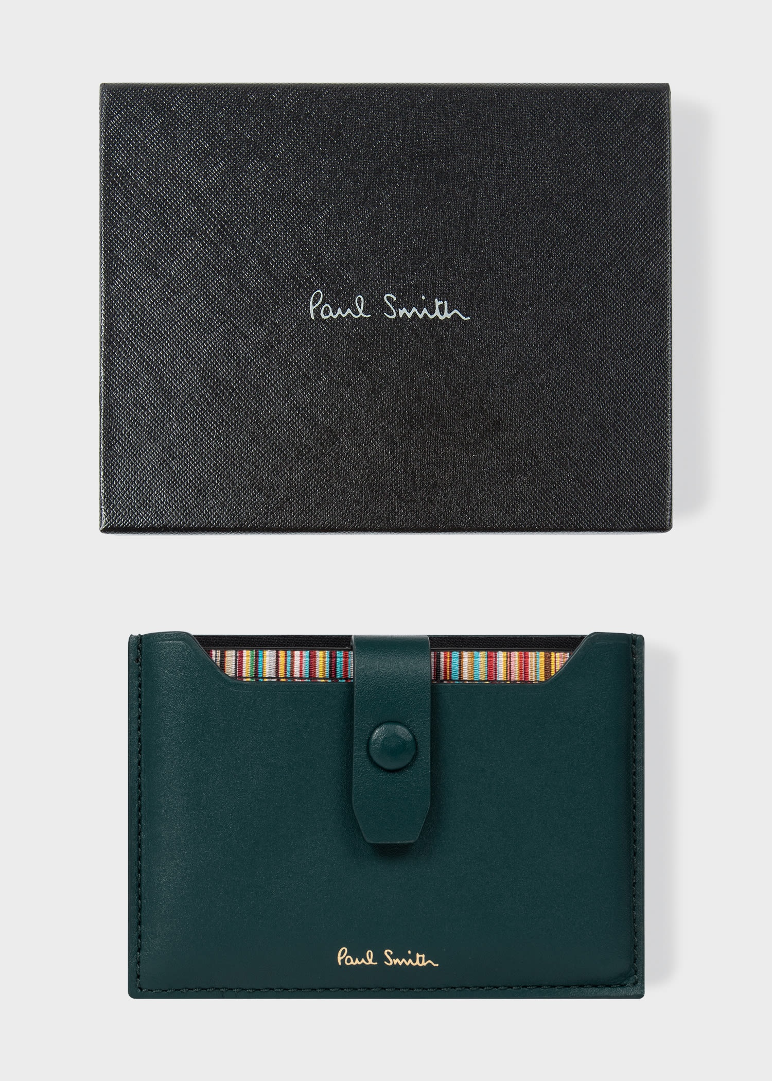 Credit Card Holder Wallet With 'Signature Stripe' Pull Out - 5