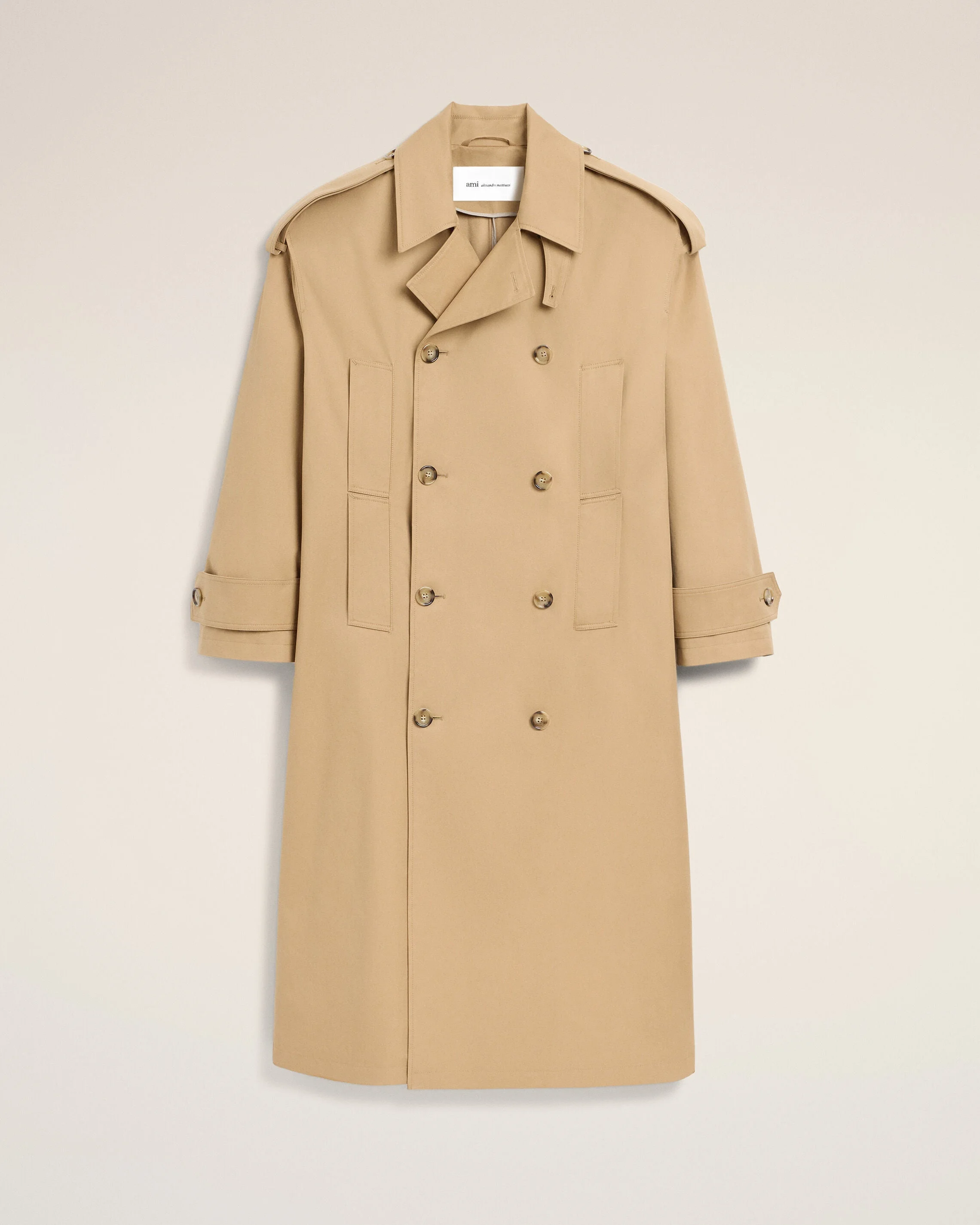 BEIGE COTTON TRENCH COAT - 1