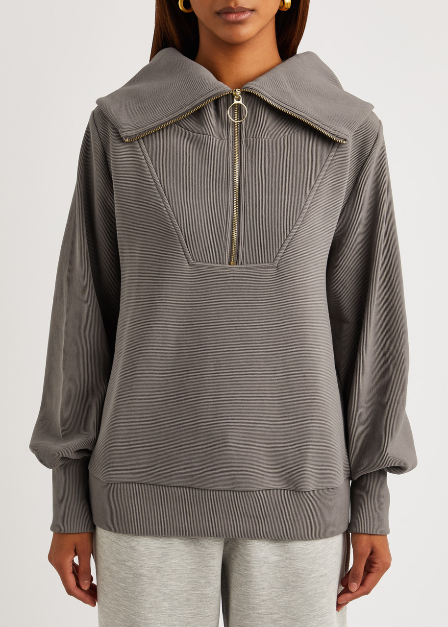 Vine ribbed jersey half-zip sweatshirt - 2