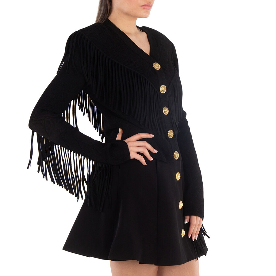 Balmain 5-Button Fringed Cardigan - 2