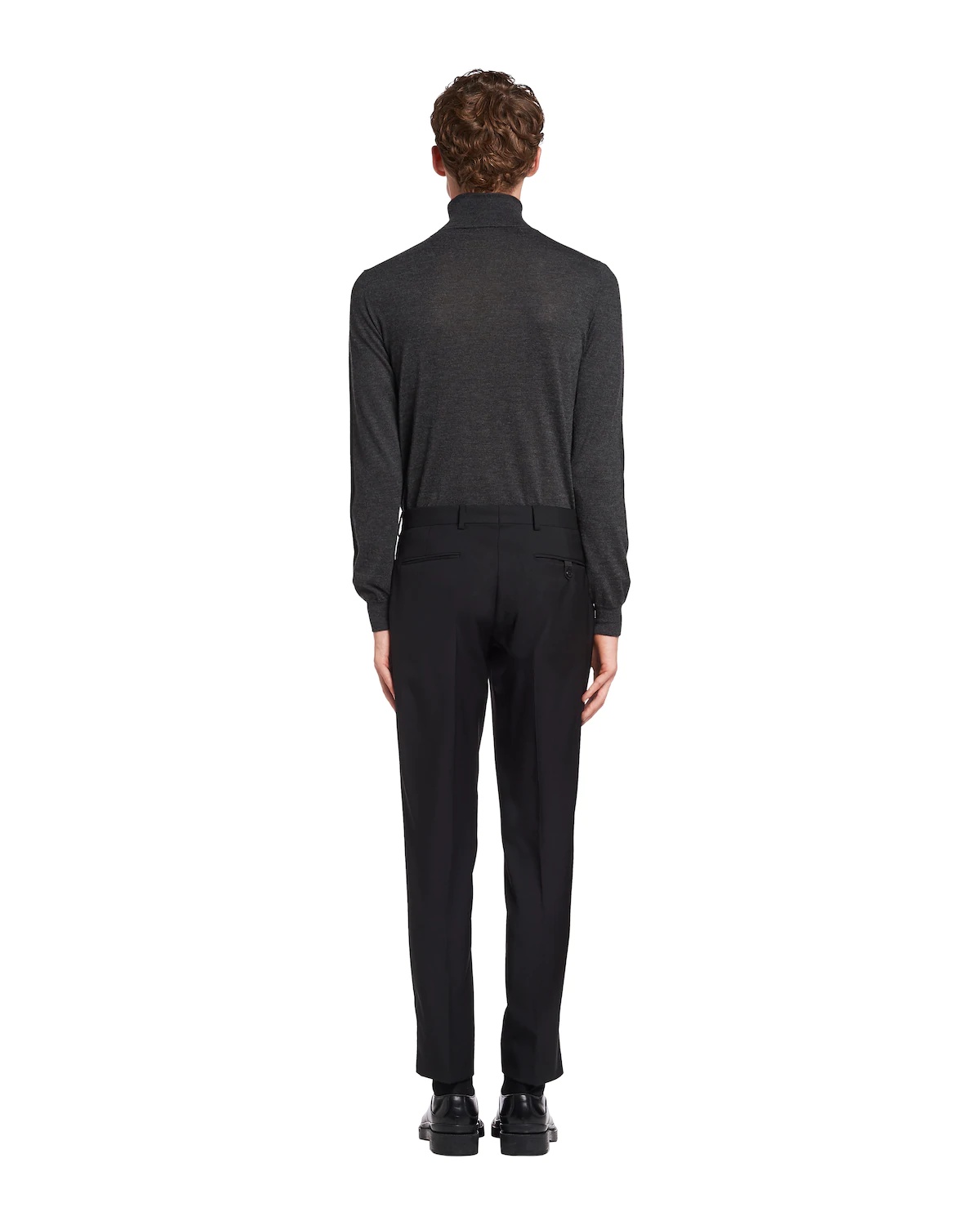 Slim-fit wool trousers - 4