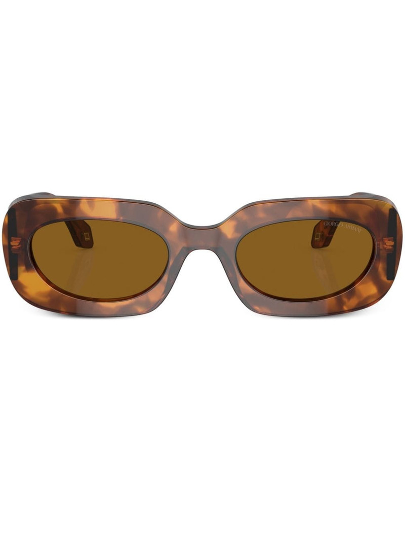 tortoiseshell-effect square-frame sunglasses 1