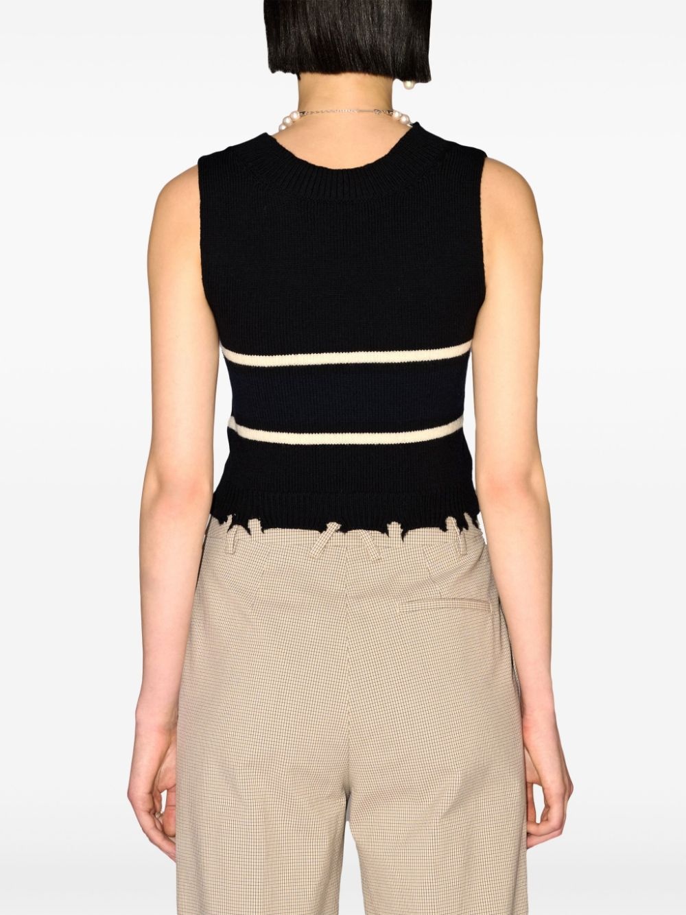raw-cut knitted top - 5
