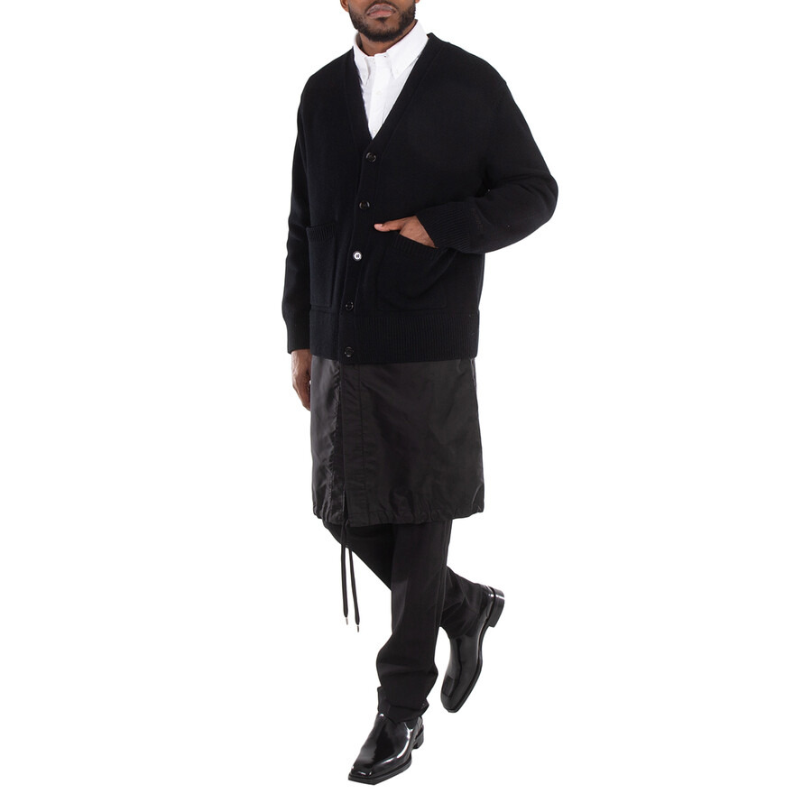 Burberry Perren Contrast Nylon Panel Wool Cashmere Cardigan - 3