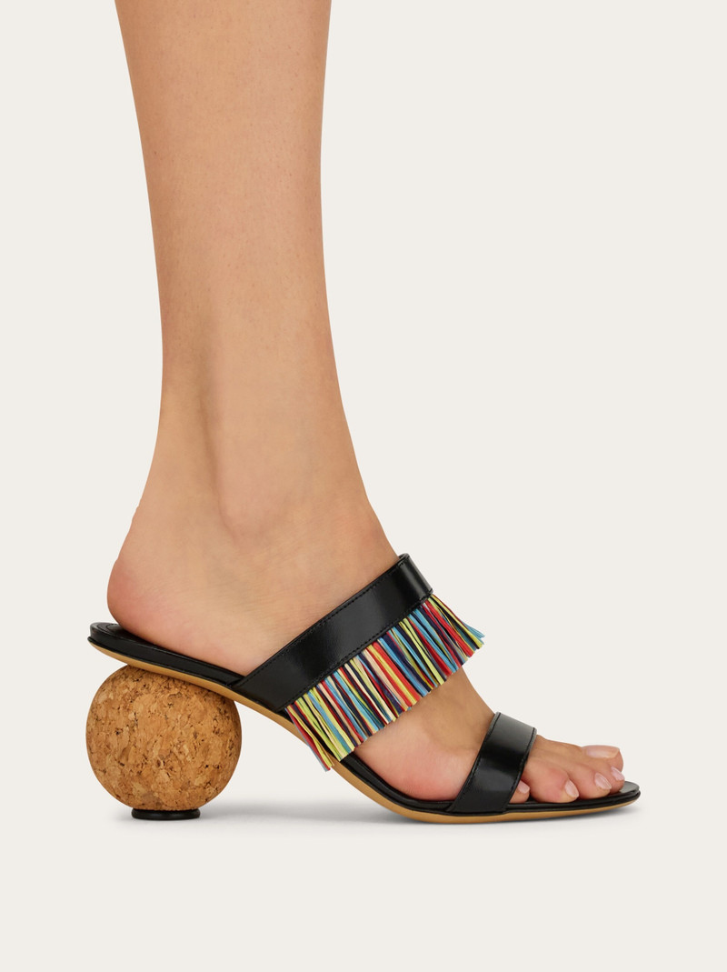 FERRAGAMO Fringed sandal outlook