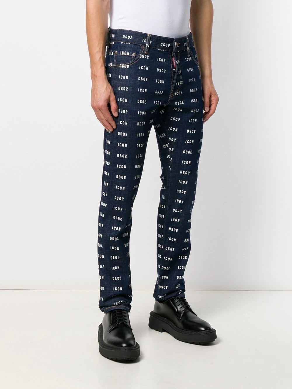 Icon printed straight-leg jeans - 3