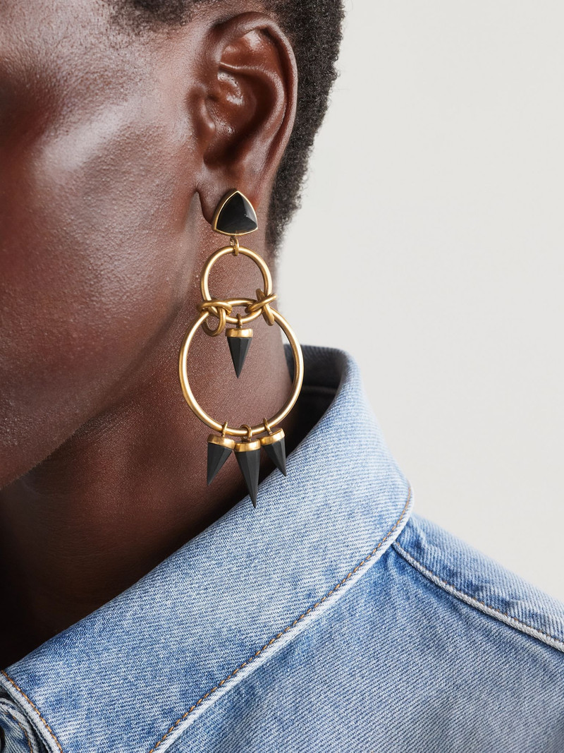 Isabel Marant Be With You gold-tone resin earrings Brass outlook