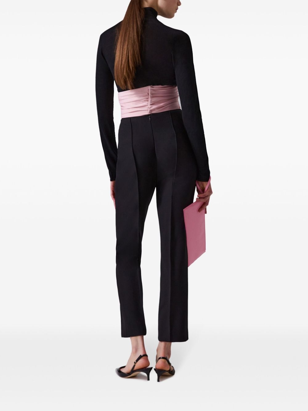 cummerbund-detailing trousers - 3
