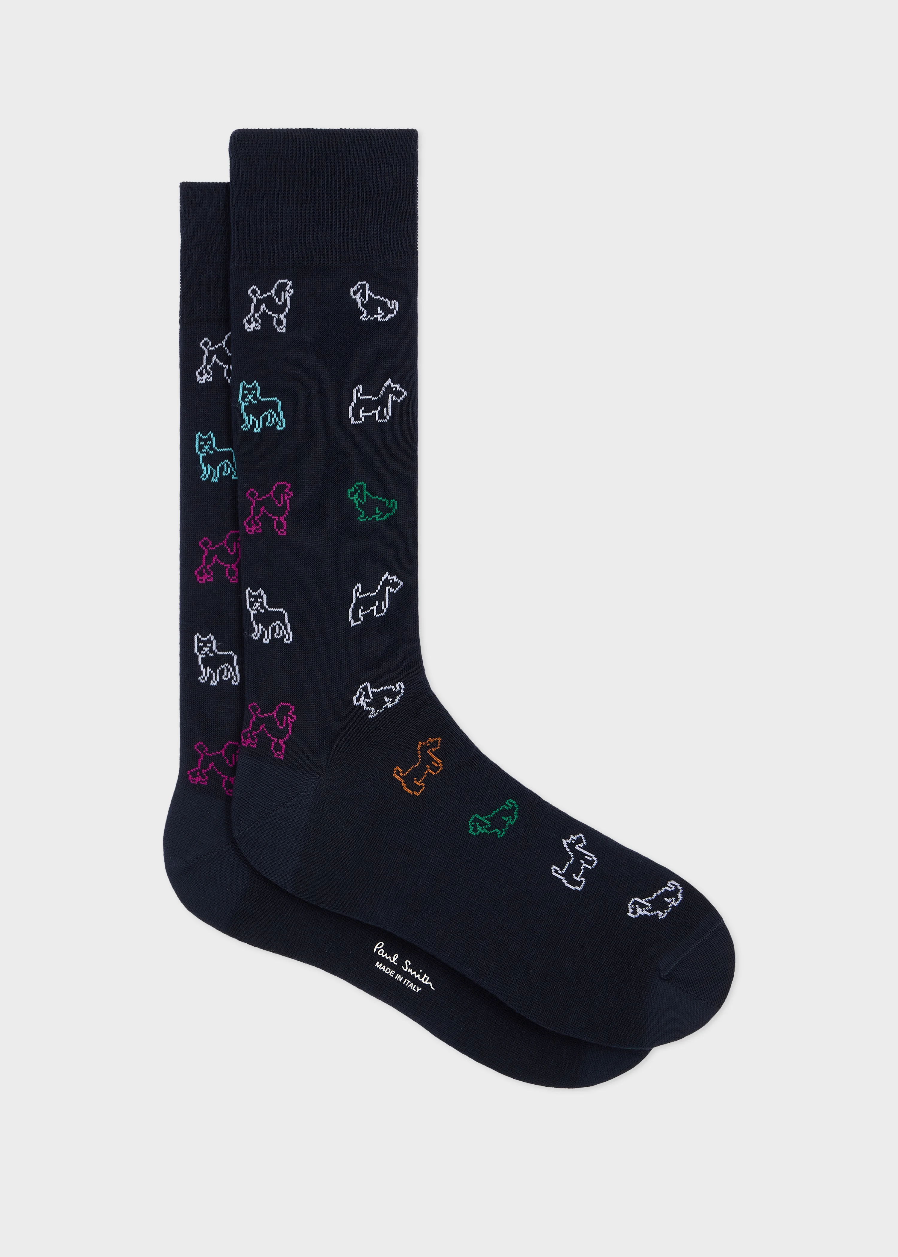 Navy 'Dogs' Pattern Socks - 1
