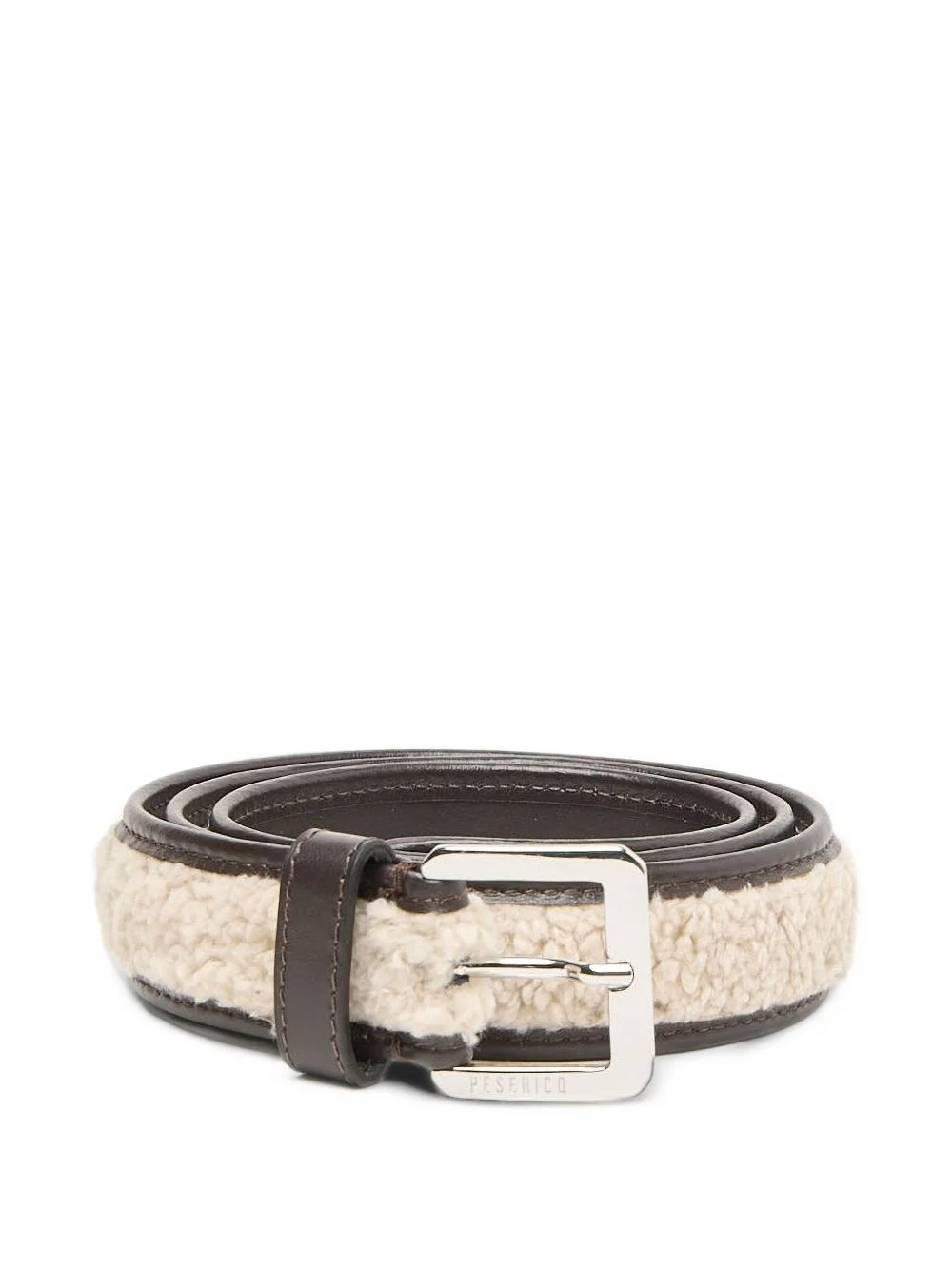 faux-fur leather belt - 1