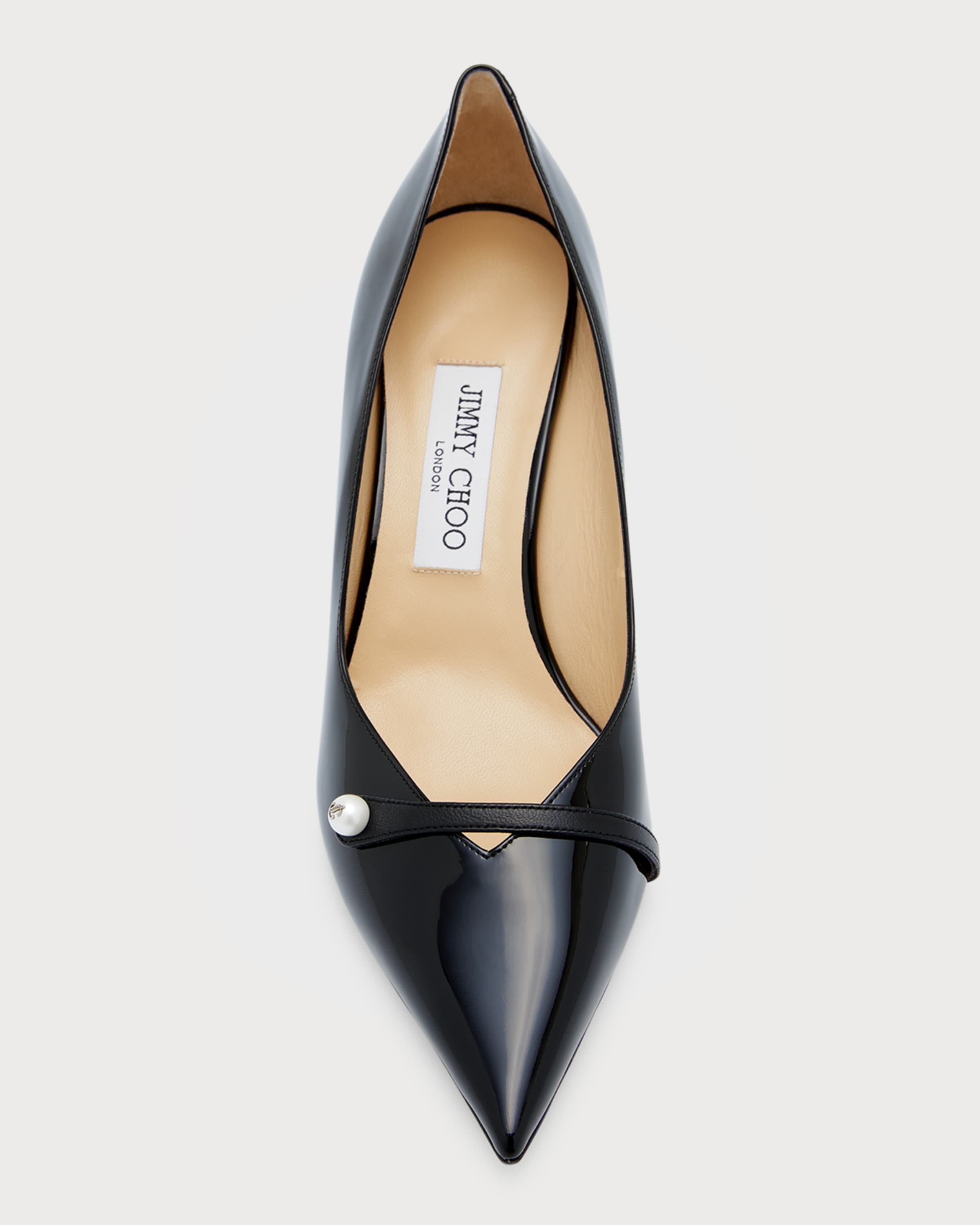 Rosalia Patent Pearly-Strap Pumps - 6