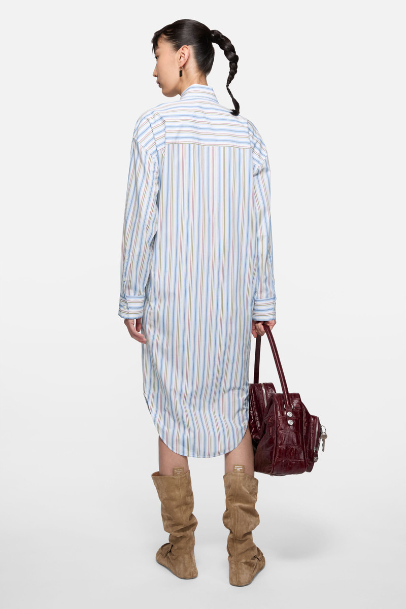 Striped shirt dress - Blue/red 3