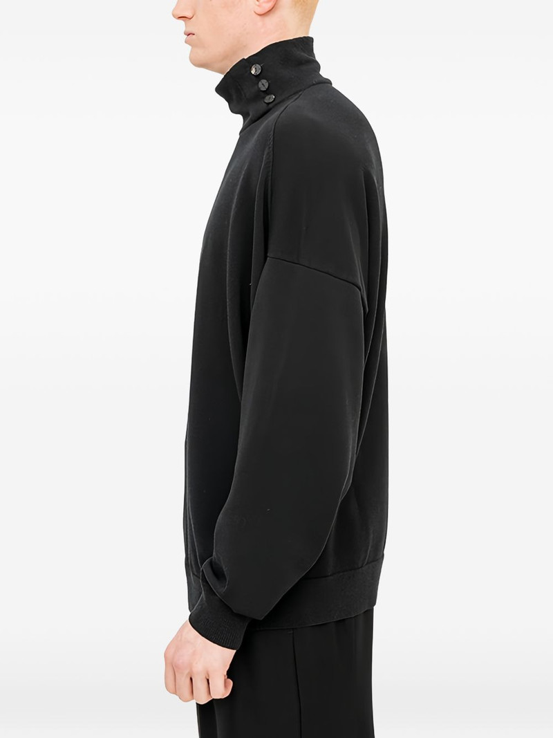 buttoned high-neck sweater 3