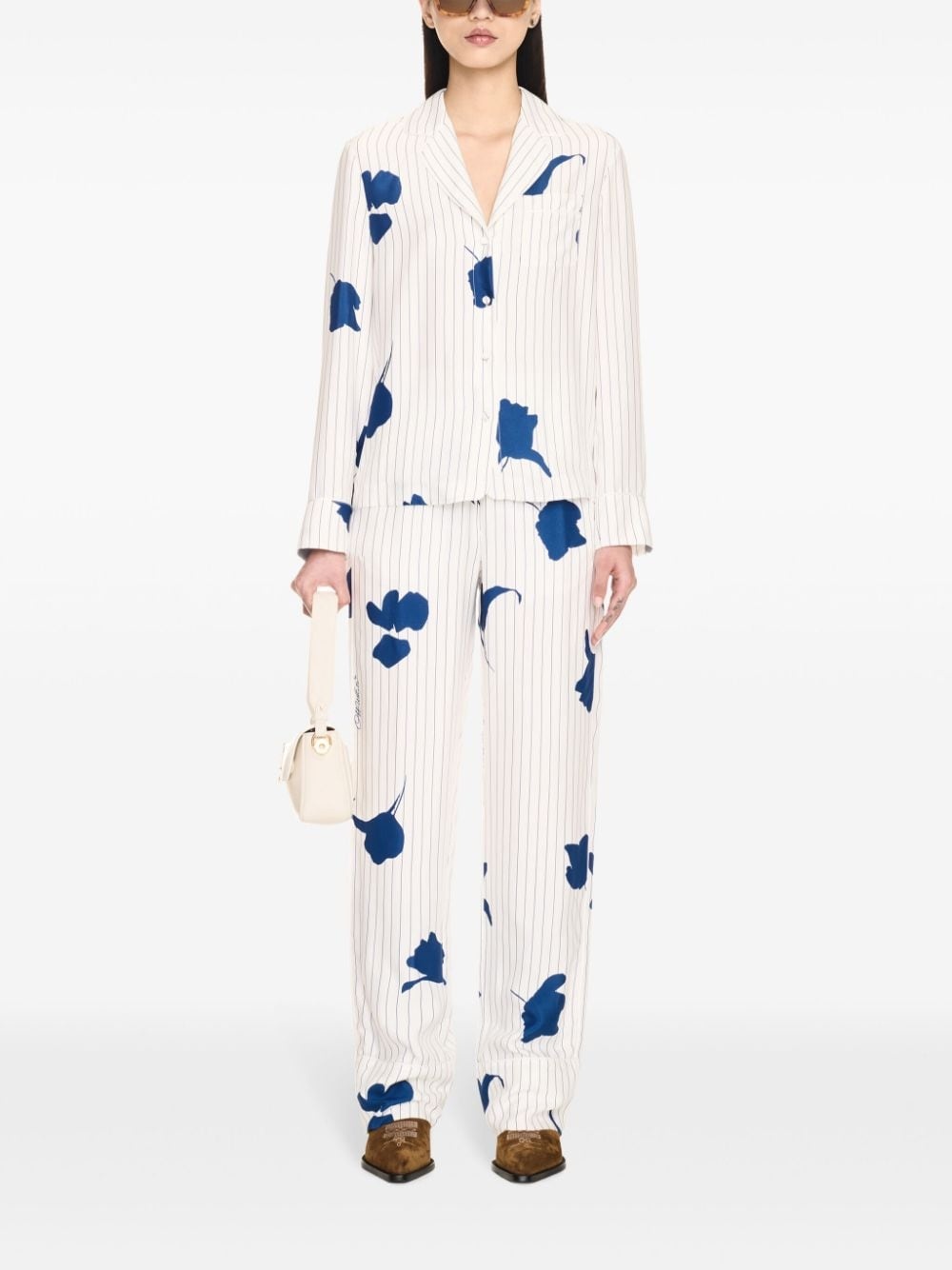 floral-print trousers - 2