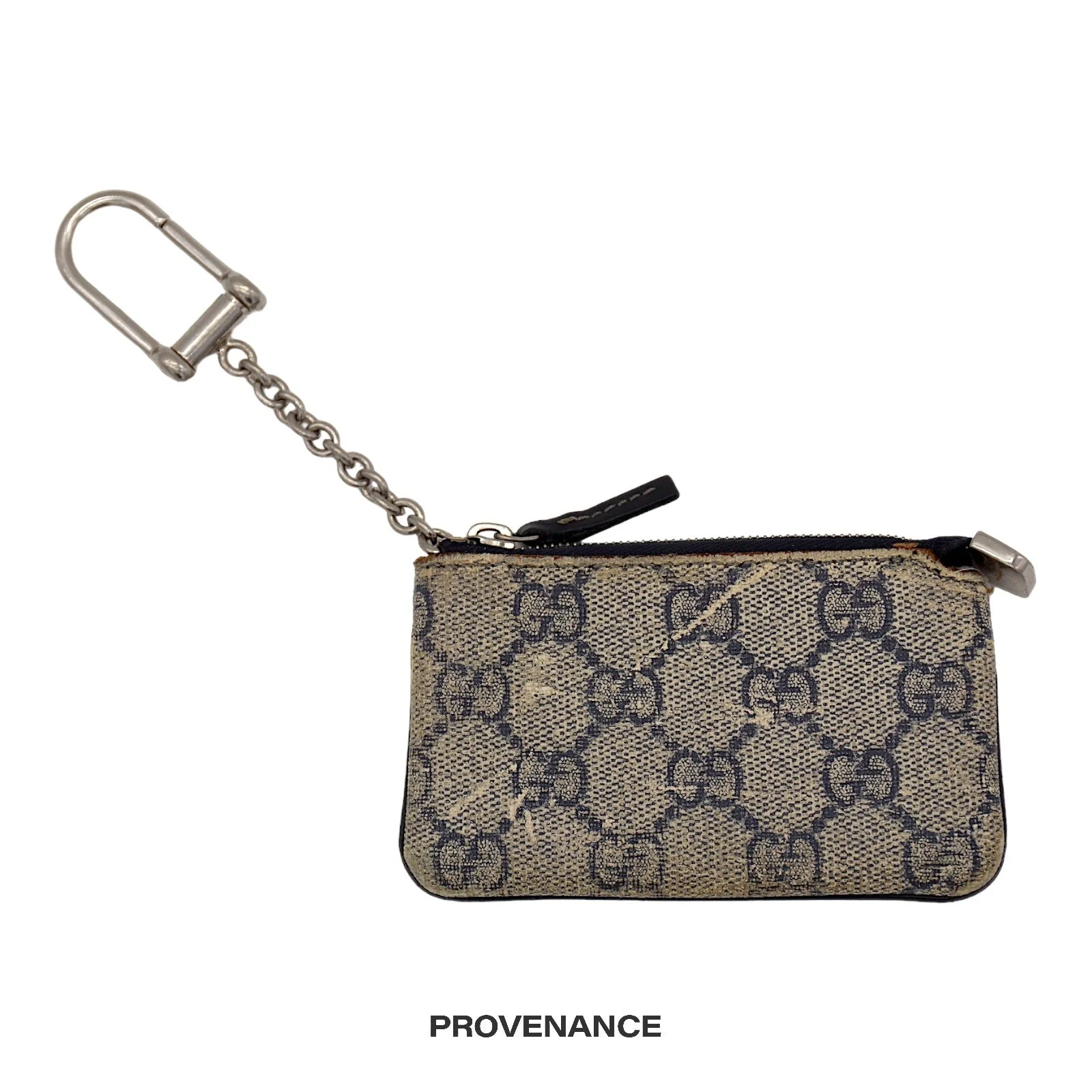Gucci Key Pouch Cles - GG Supreme Navy - 1
