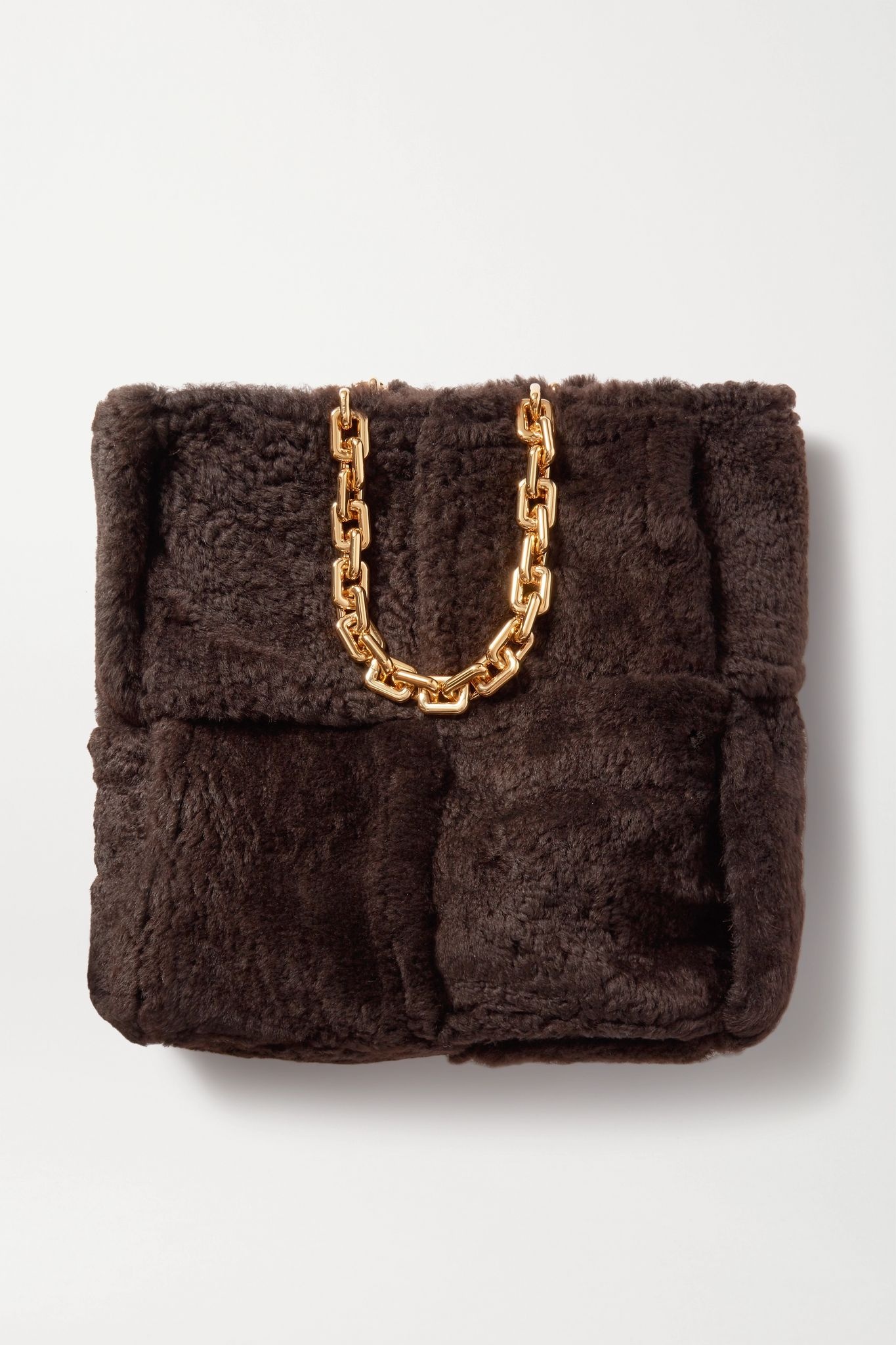 Double large intrecciato shearling tote - 1