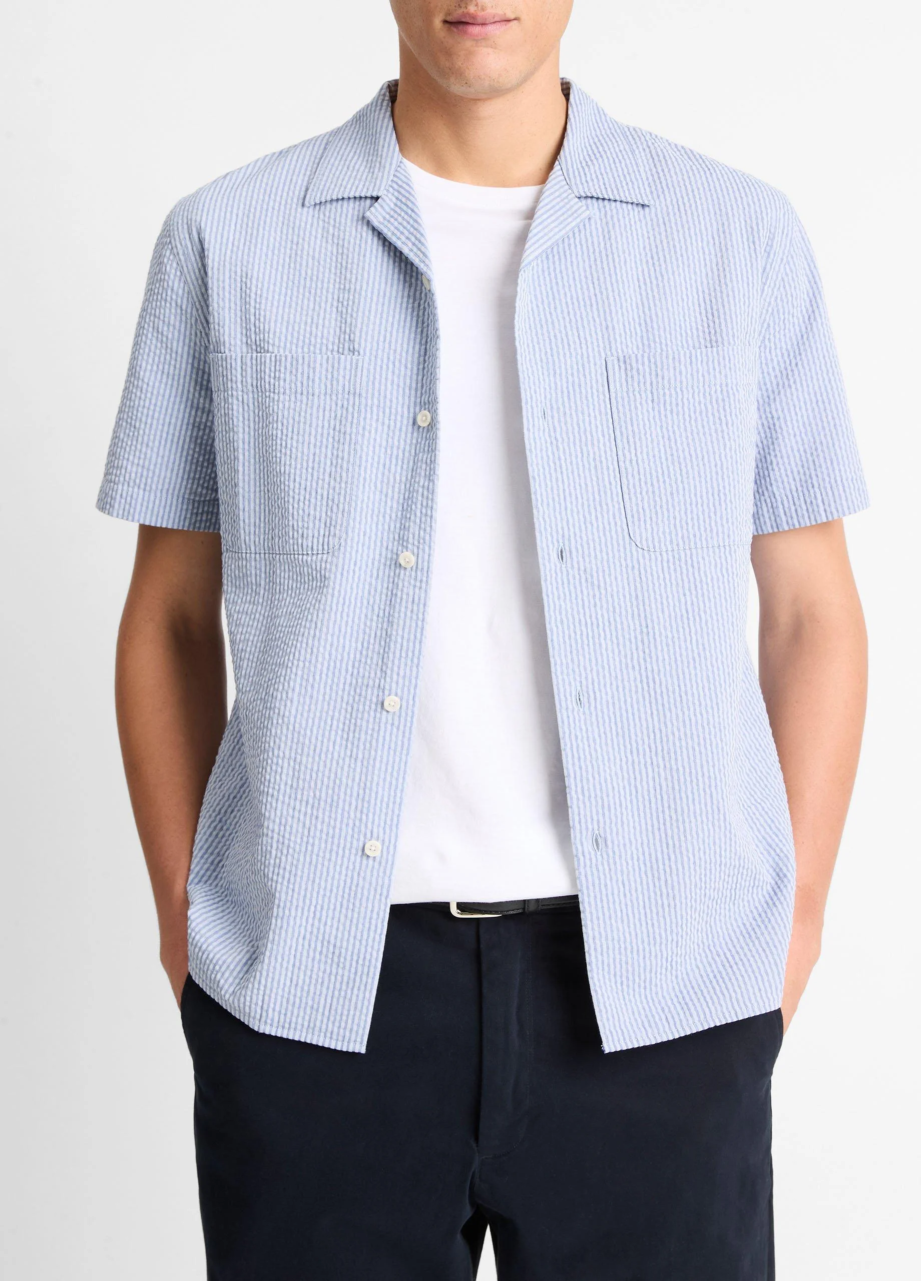 Italian Cotton Seersucker Shirt - 1