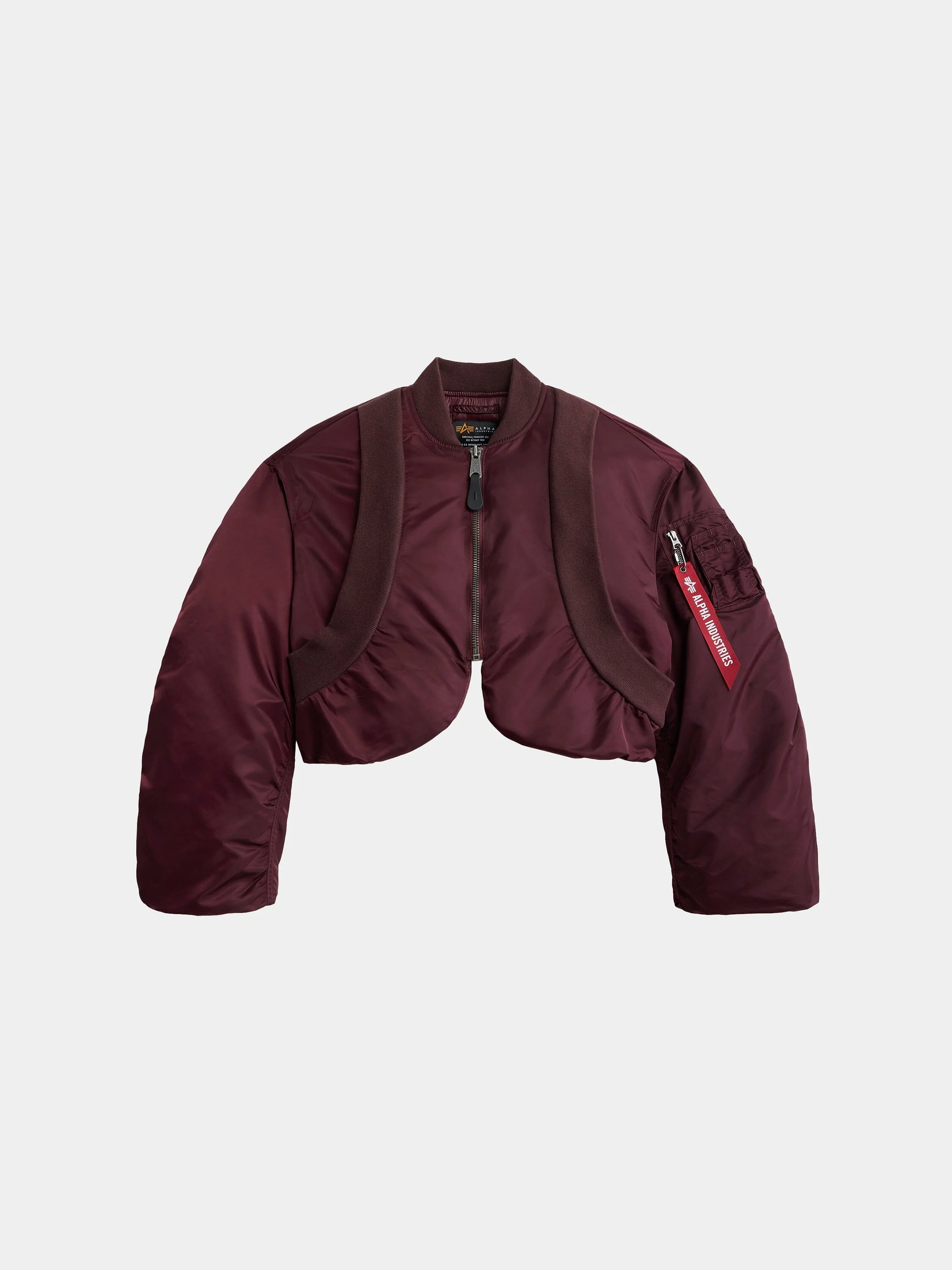 KNIT RIB MA-1 FLIGHT JACKET WOMENS - 1