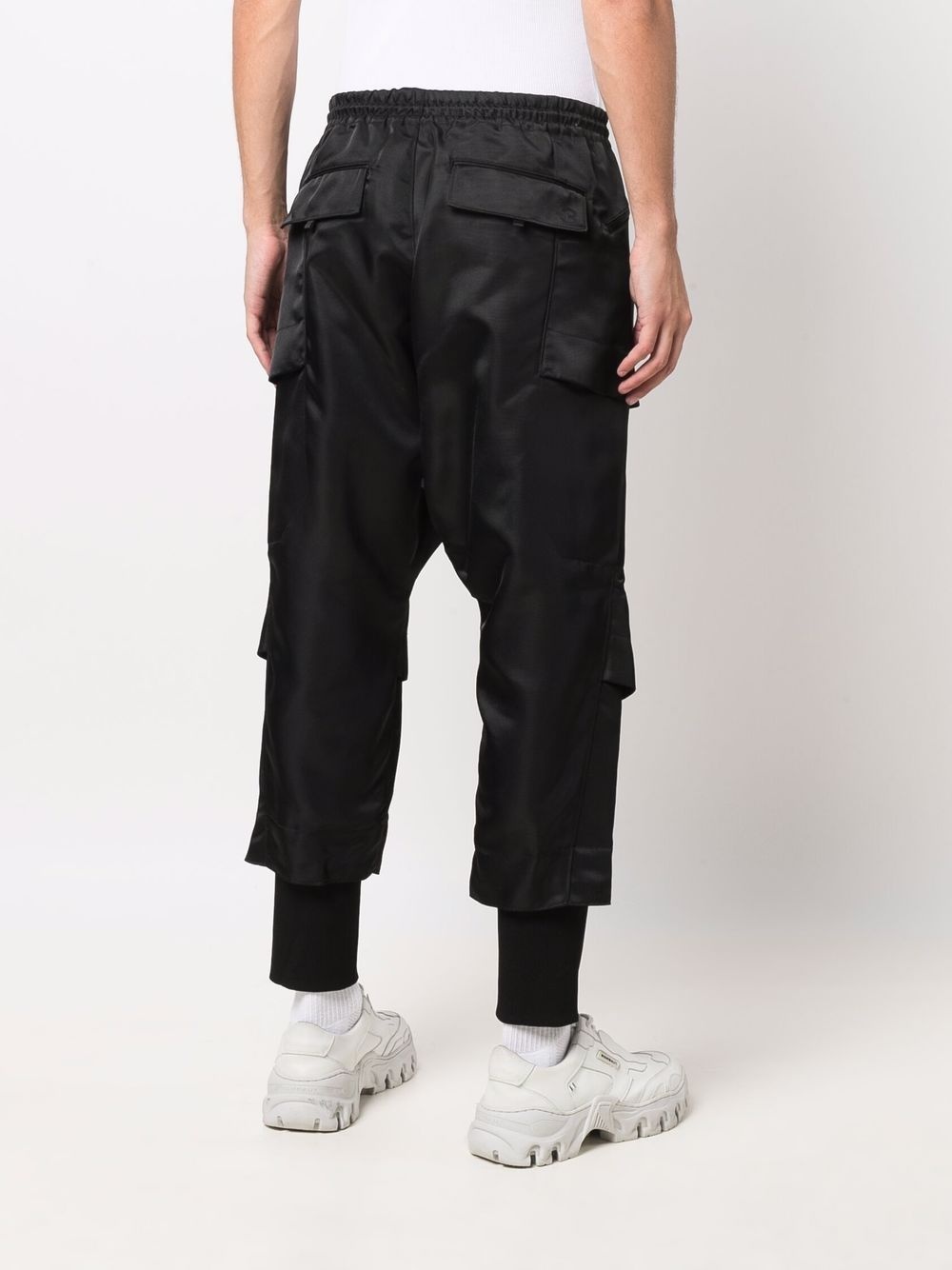 flap-pocket tapered track pants - 4