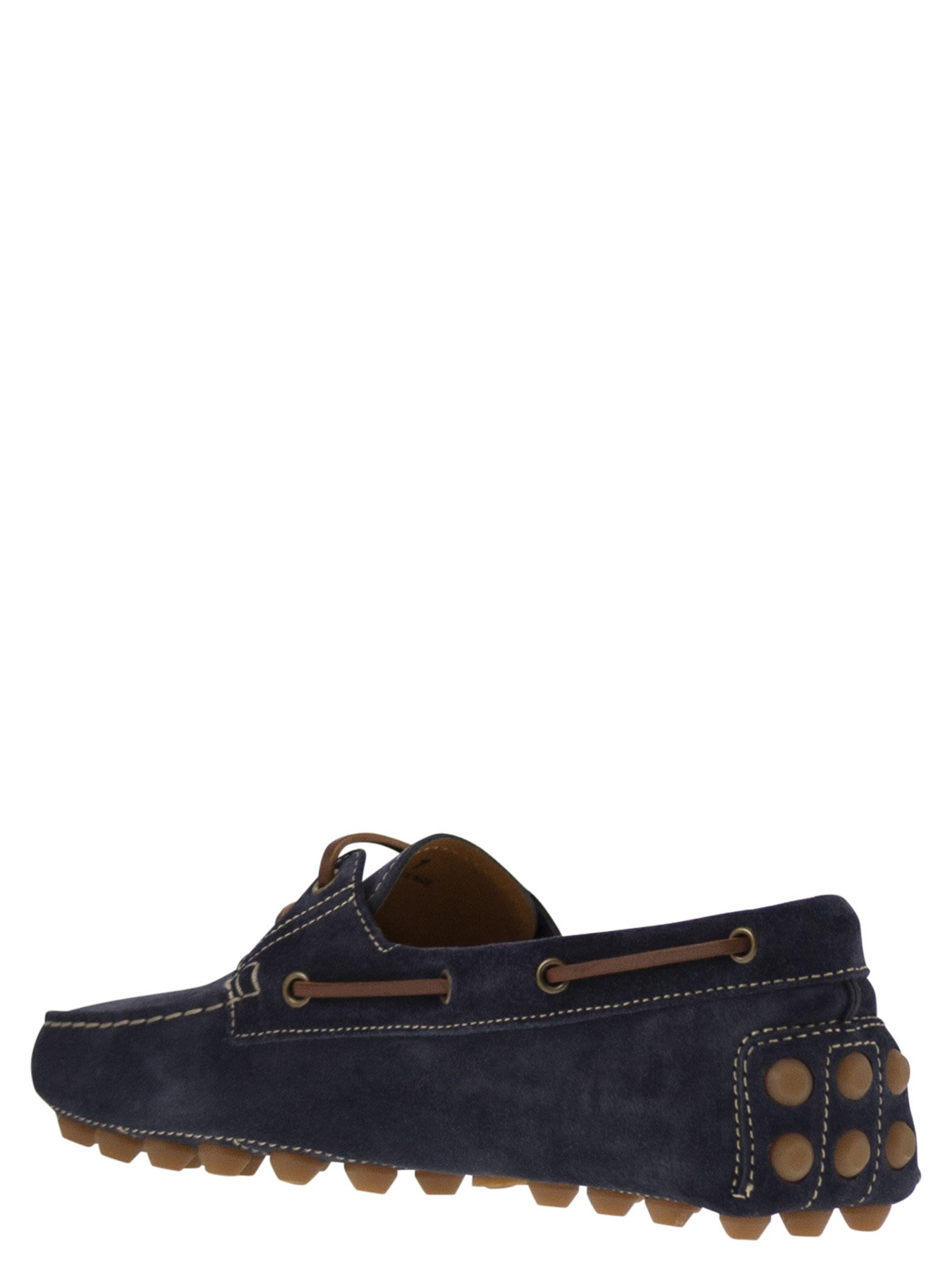 Tod's Men Rubber Bubble Suede Boat - 3
