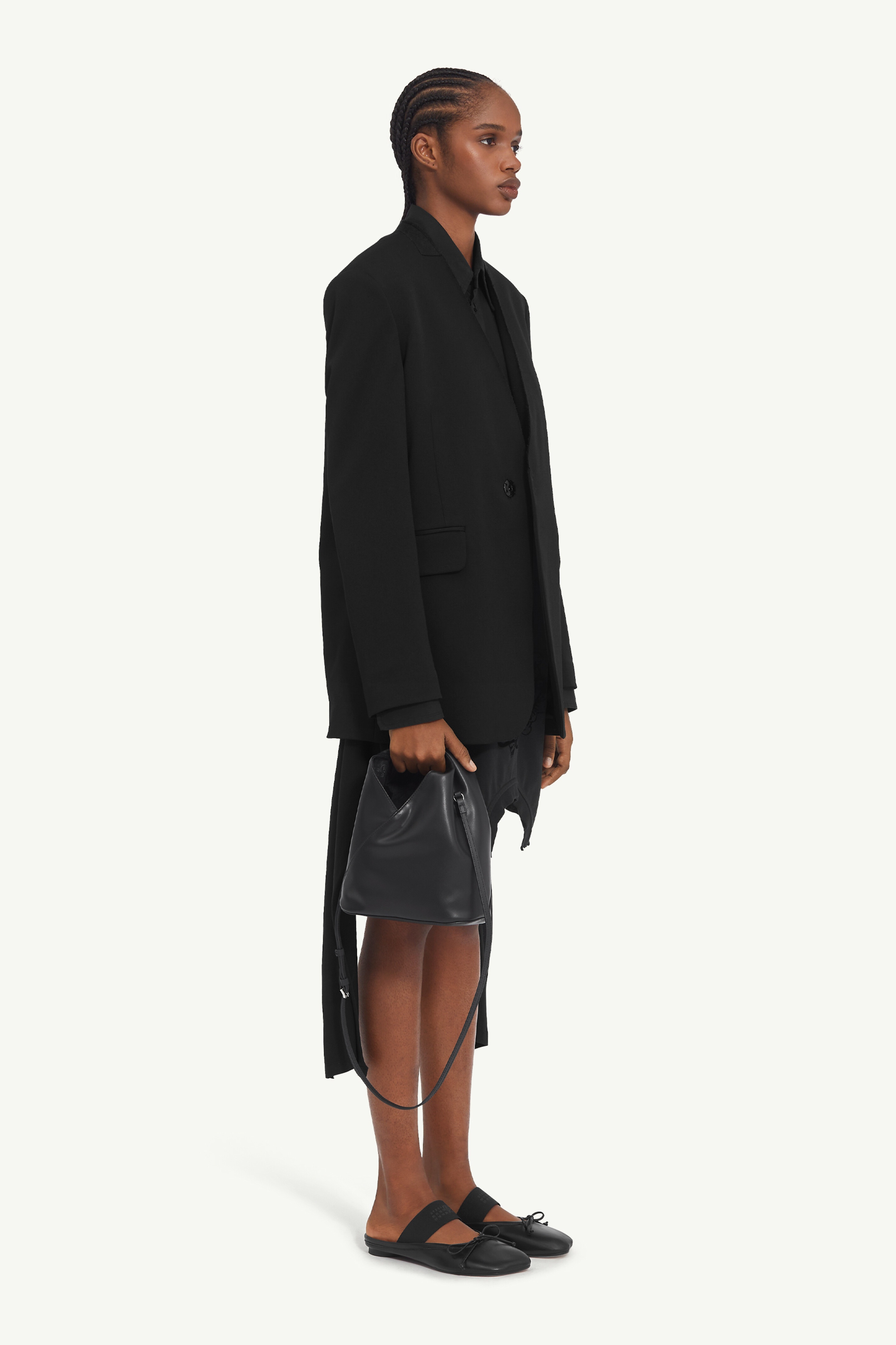 Collarless Tailoring Wool Suit Jacket - 3