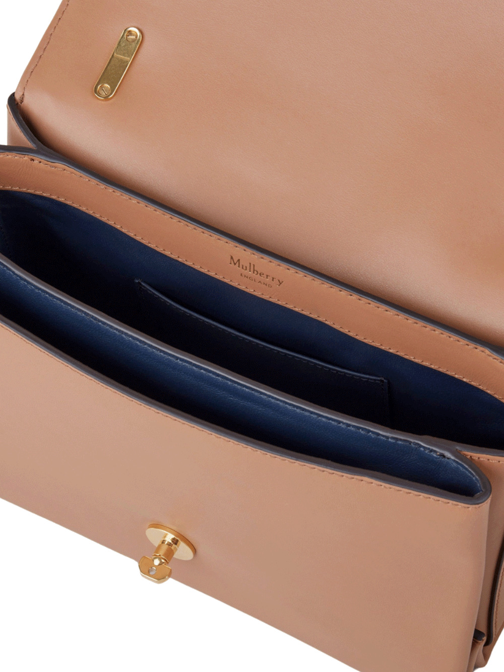 Lana Top Handle Sable High Gloss Leather - 4