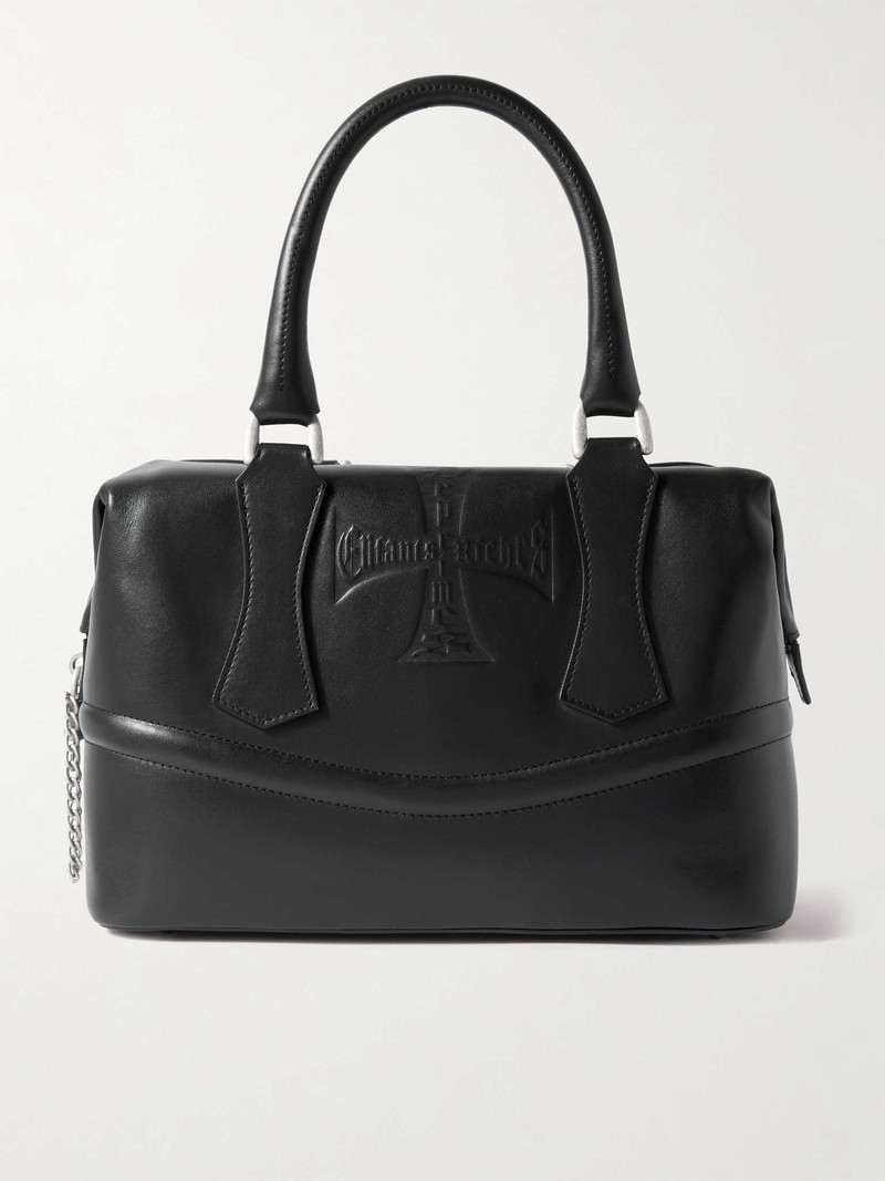 Logo-Embossed Leather Tote Bag - 1