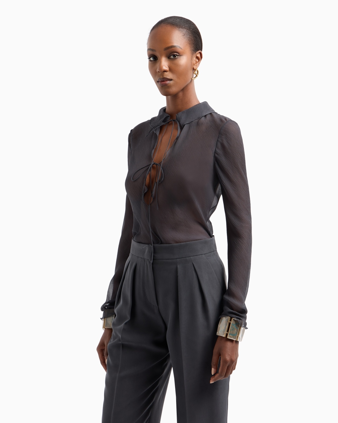 SILK CRÉPON SHIRT - 4