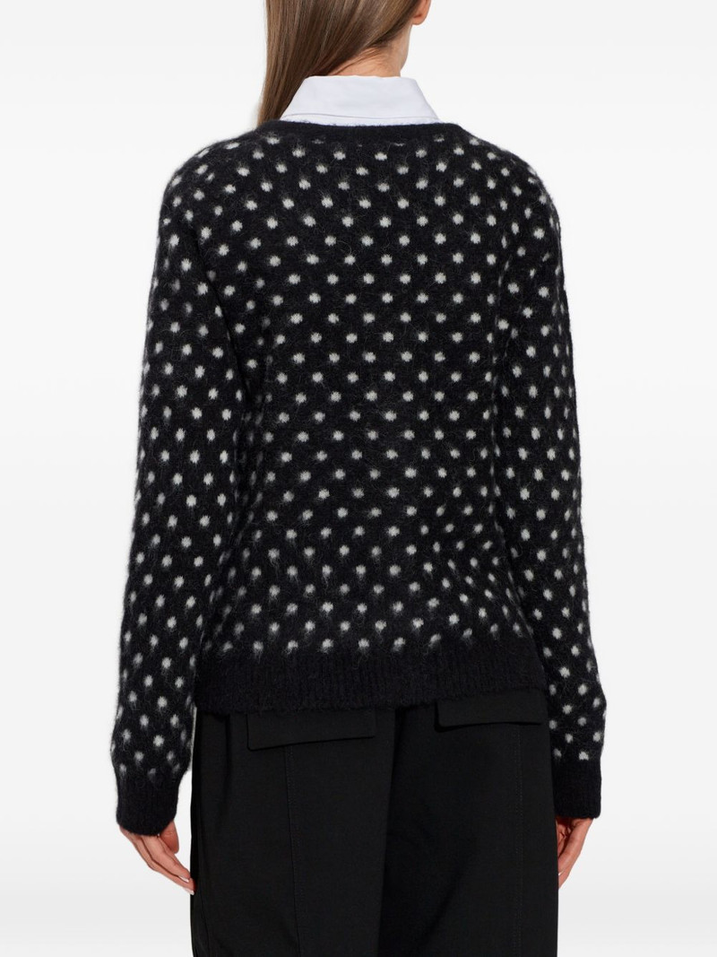 polka dot button-up cardigan 4