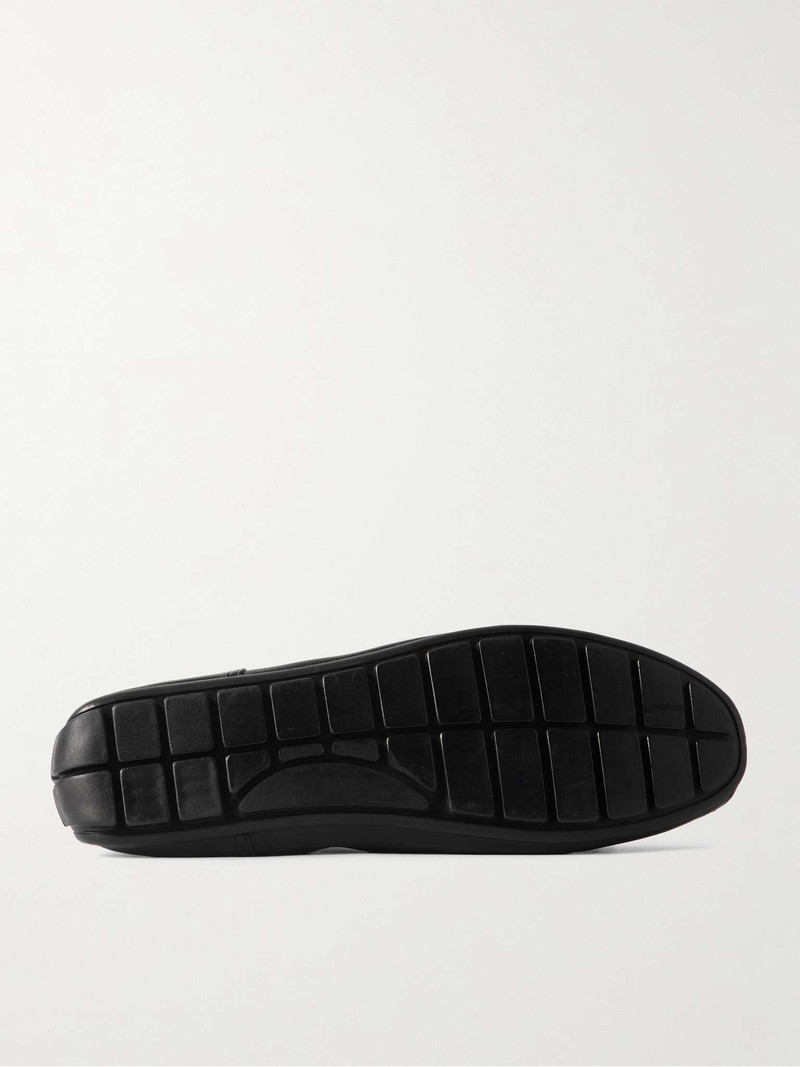 Simone Rocha Bow-Embellished Pleated Leather Ballet Flats outlook