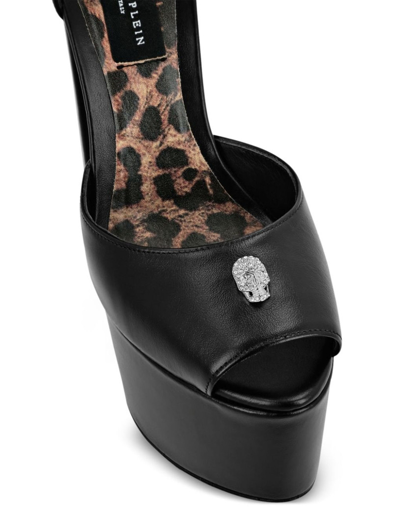 PHILIPP PLEIN platform leather sandals outlook