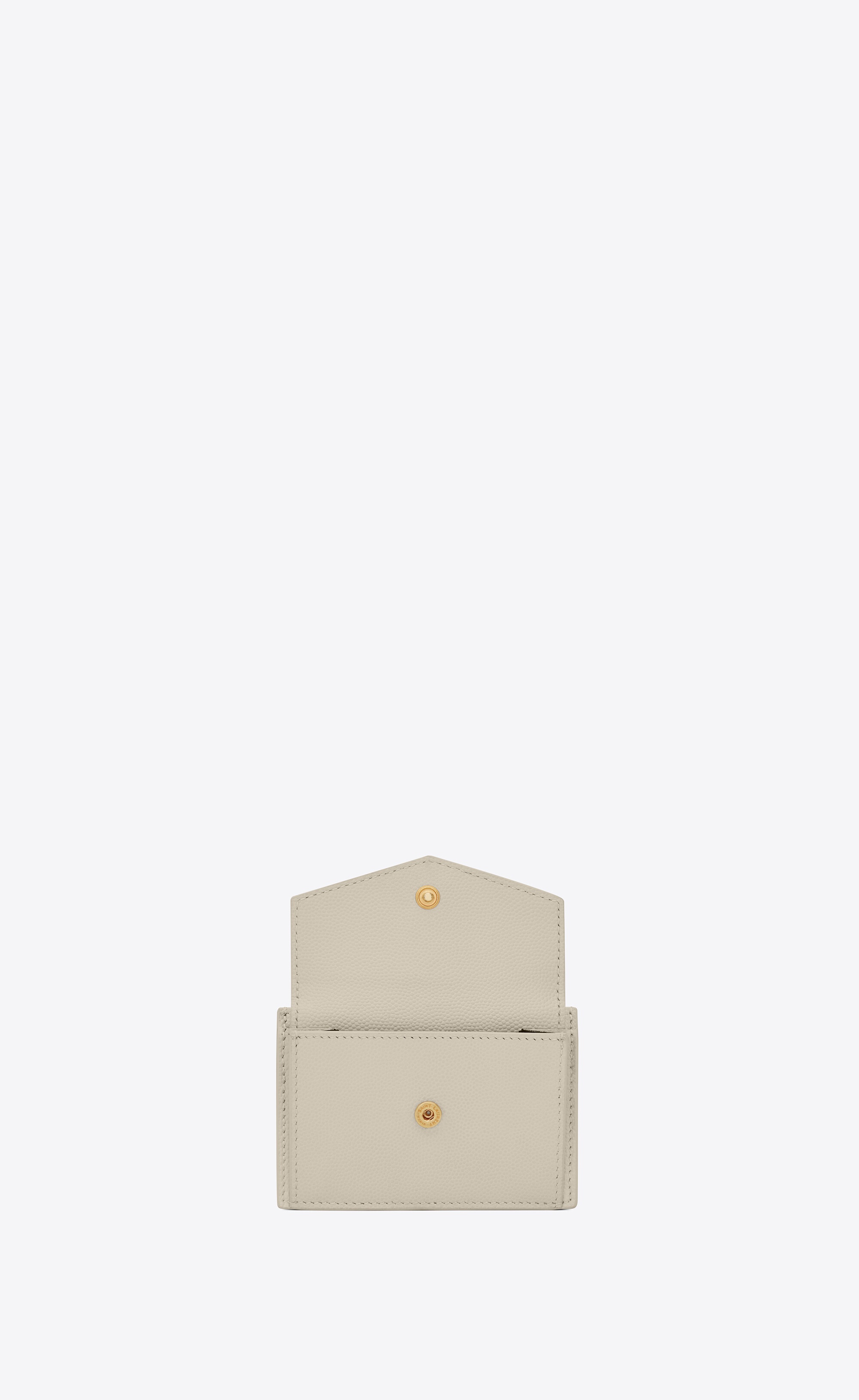 uptown card case in grain de poudre embossed leather - 4
