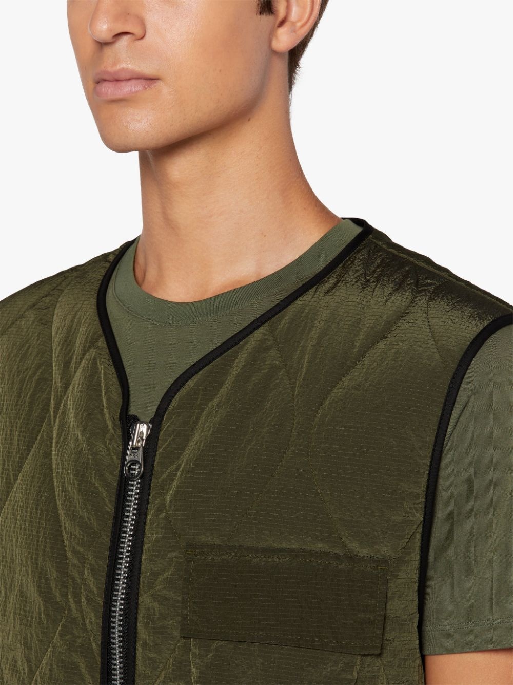 GENERAL MILITARY GREEN NYLON GILET | GQM-211 - 5
