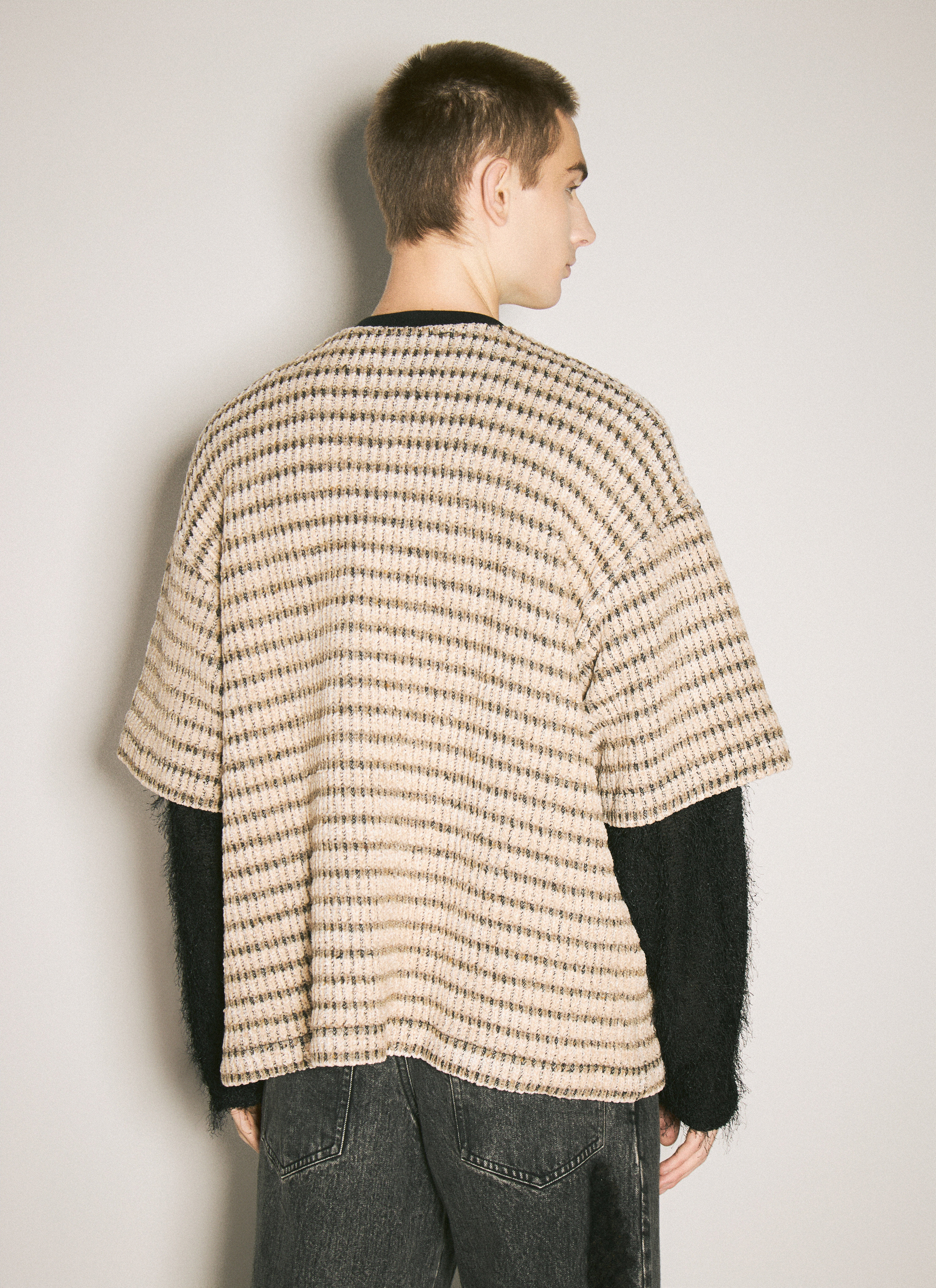 Double-Layered Sleeves Sweater - 5
