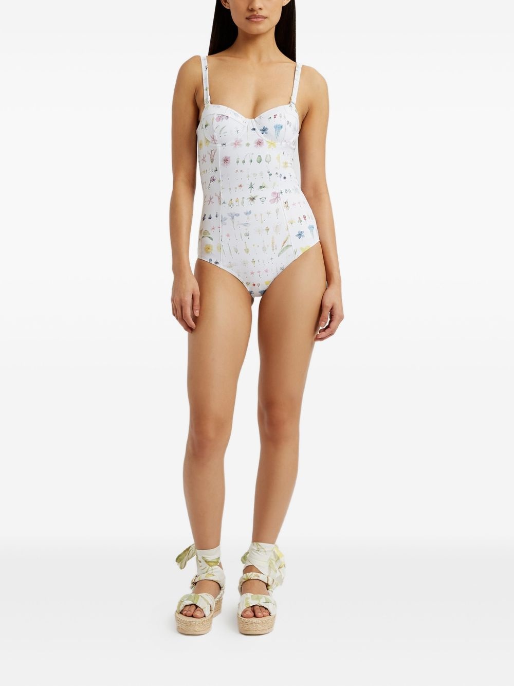 floral-print swimsuit - 3