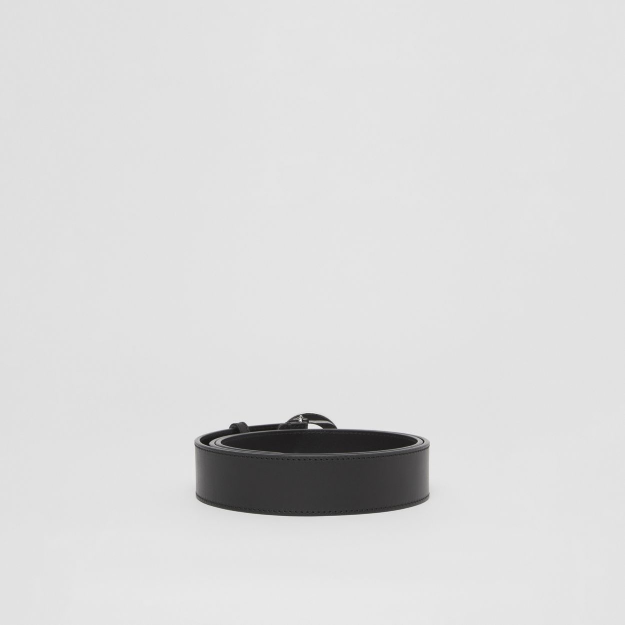 Engraved Buckle Leather Belt - 5