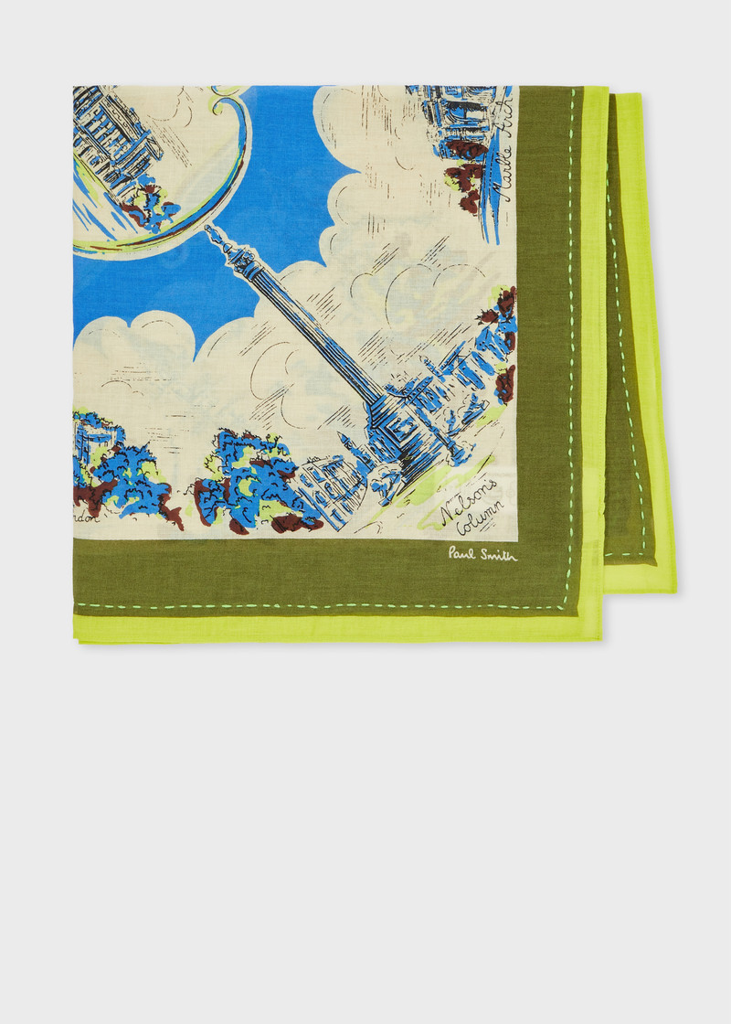 Paul Smith 'London' Print Cotton Bandana outlook