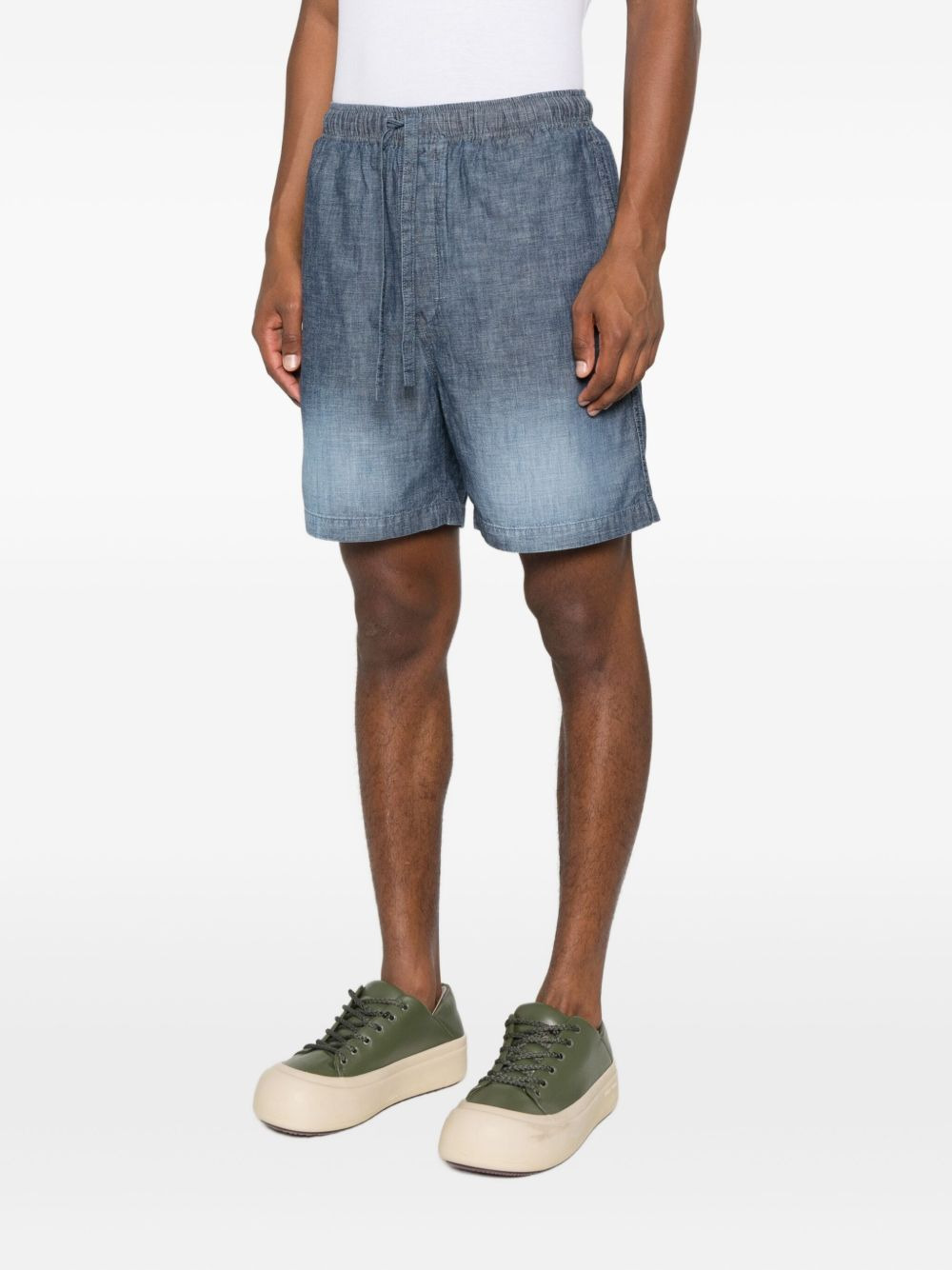 elasticated-waist cotton shorts - 3